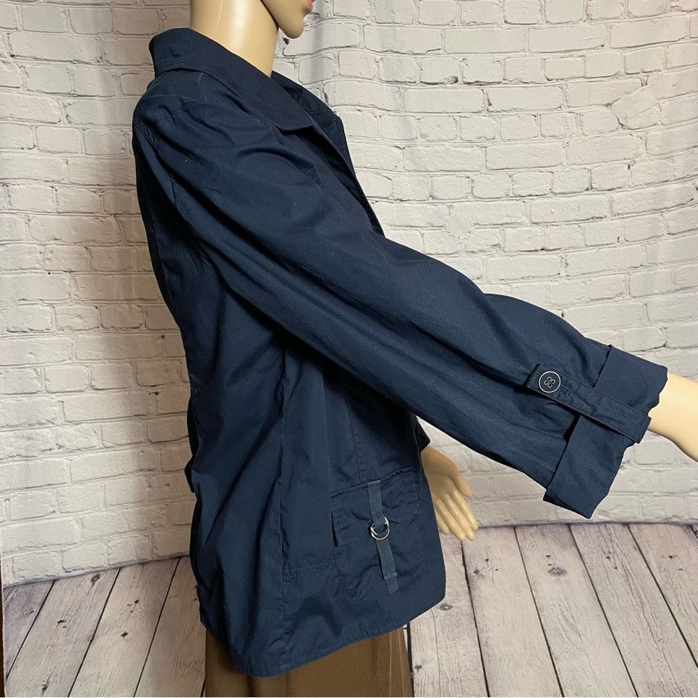 Chicos Chico's Navy Cotton Lightweight Jacket Size1 US M Size M / US 6-8 / IT 42-44 - 2 Thumbnail