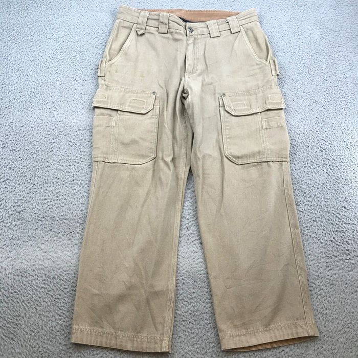 Vintage Duluth Cargo Pants 34x28 Brown Solid Straight Leg Workwear Mens 45606 Grailed
