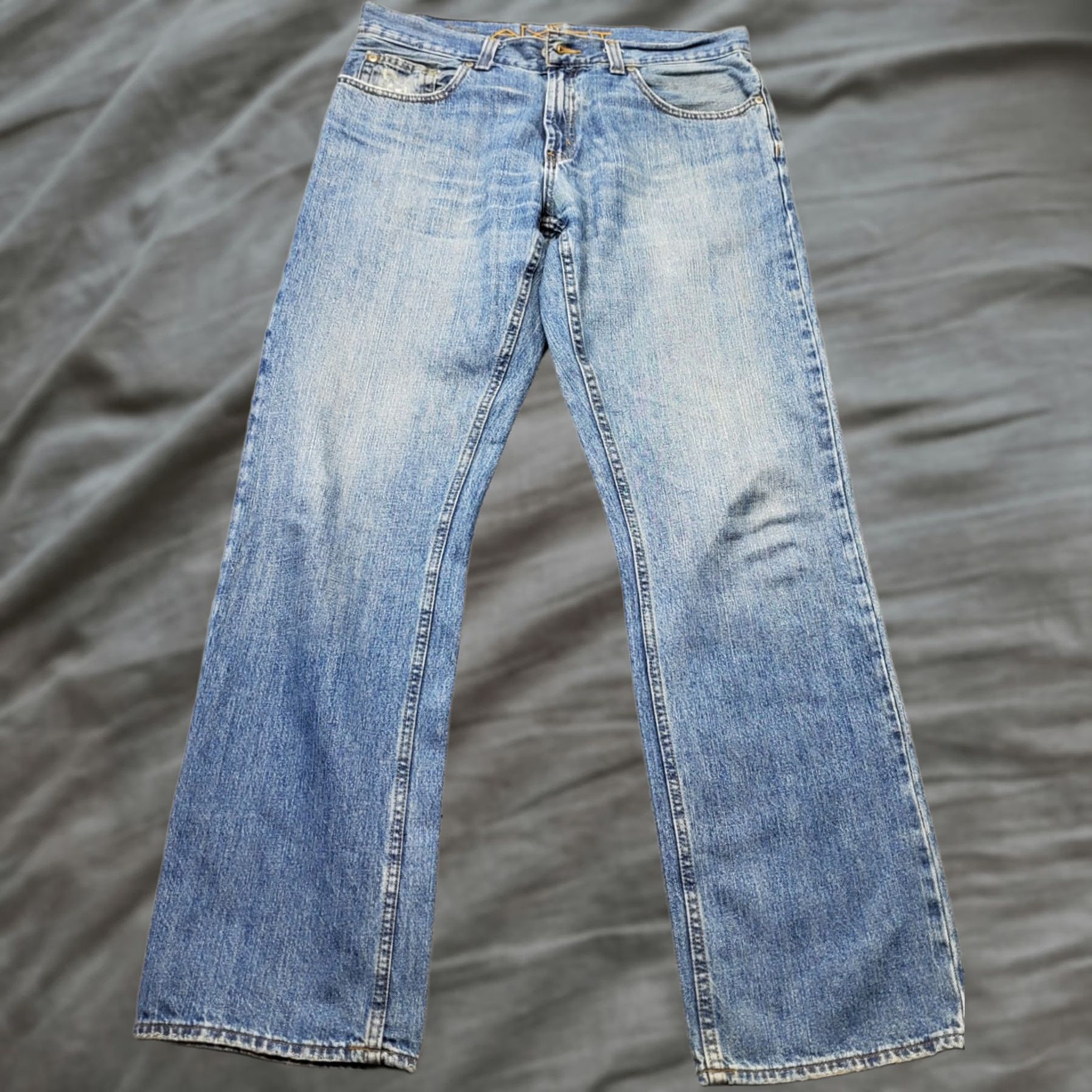 Denime Axist Jeans Mens 34x34 Blue Denim Regular Fit 5-Pocket Straight Leg Size US 34 / EU 50 - 1 Thumbnail