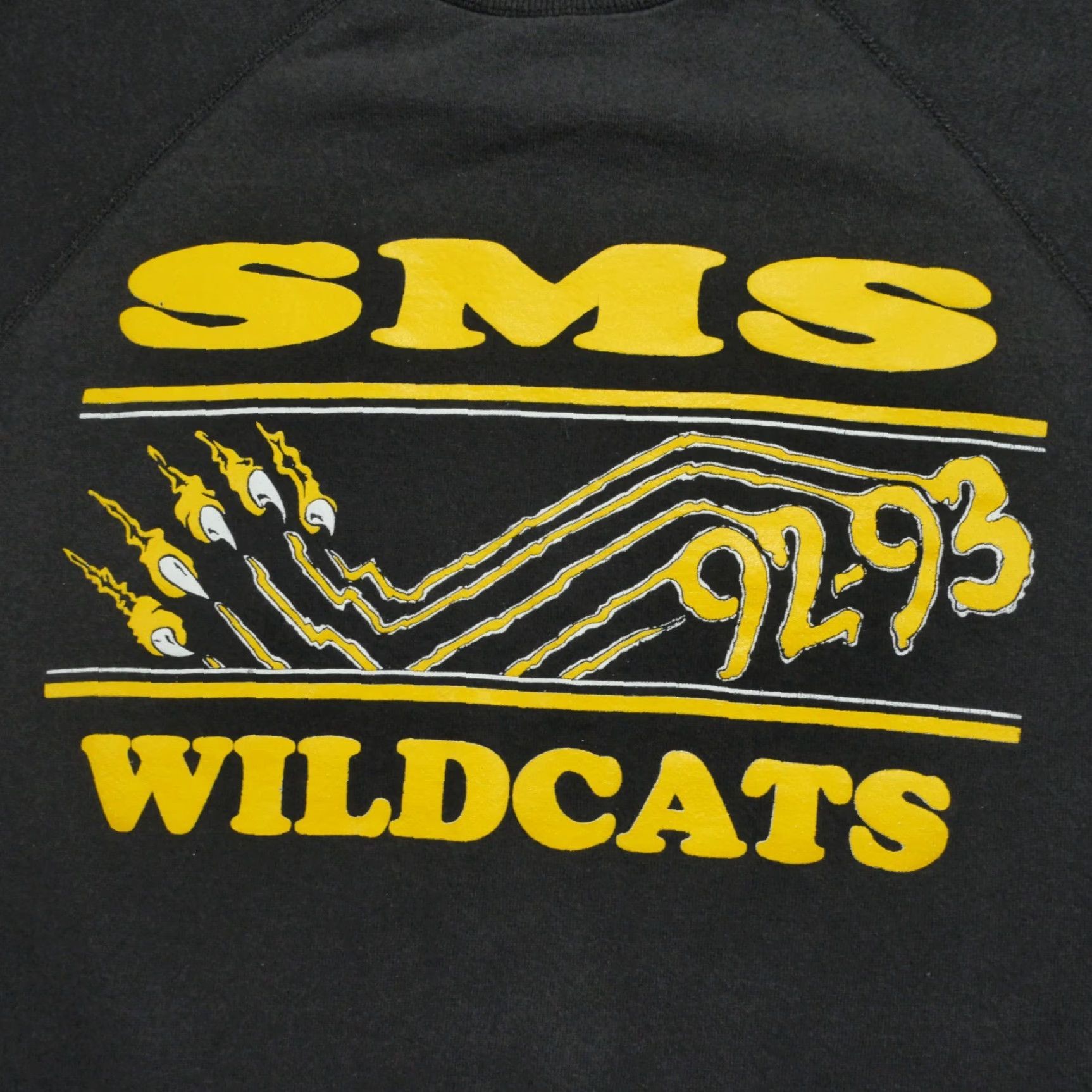 Hanes VINTAGE Hanes Sweatshirt Wildcats SMS Womens M Black Pullover Crew Neck 90s Activewear Logo Gameday Winter Size M / US 6-8 / IT 42-44 - 2 Thumbnail