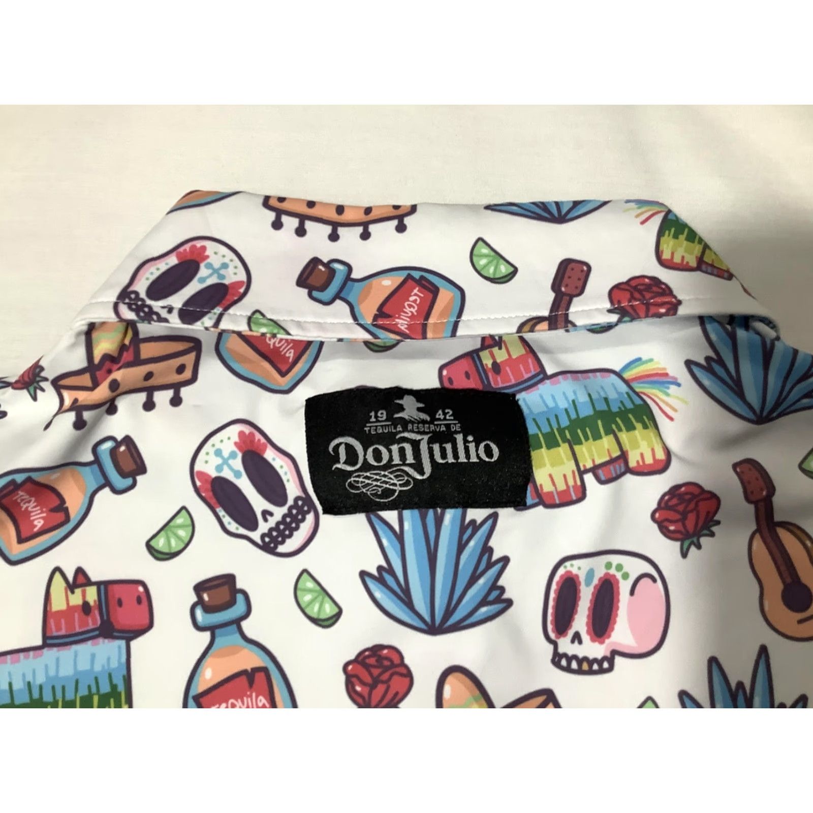 Vintage Sunday Swagger Don Julio Polo Shirt Mens L White Tequila Fiesta Golf Print Size US L / EU 52-54 / 3 - 7 Thumbnail
