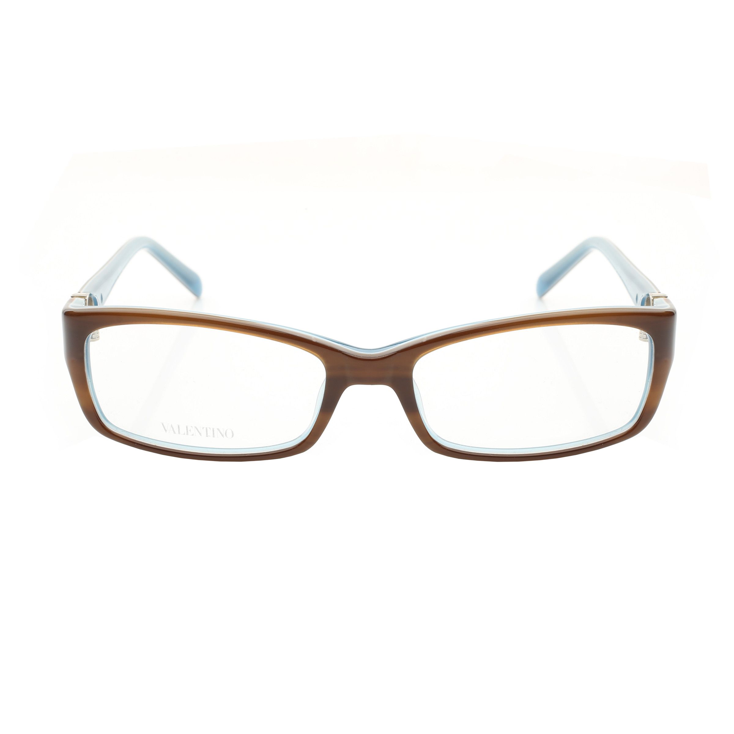 Valentino Valentino '00s Signature Brown & Blue Plastic Glasses Size ONE SIZE - 3 Thumbnail