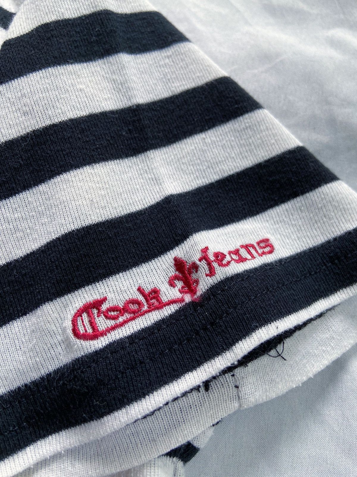 Cook Jeans COOK JEANS STRIPED PUNK STREET STYLE TEE Size US S / EU 44-46 / 1 - 5 Thumbnail