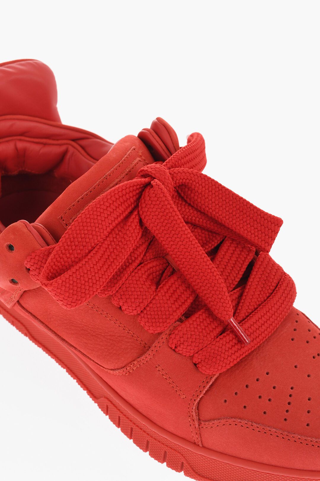 1989 STUDIO og1mm0725 Leather Low-Top Sneakers in Red Size US 13 / EU 46 - 4 Thumbnail