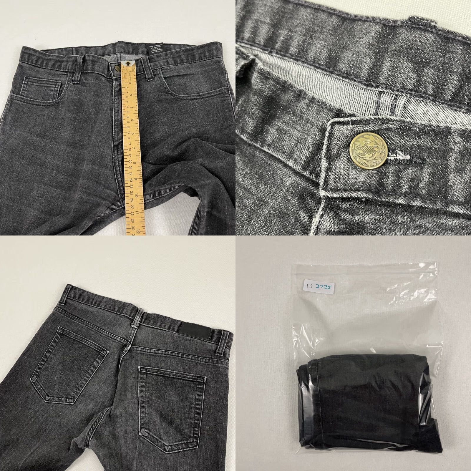 Vintage Dearborn Jeans Mens 33 x 28 Slim Straight Washed Gray Stretch USA Size US 33 - 8 Thumbnail