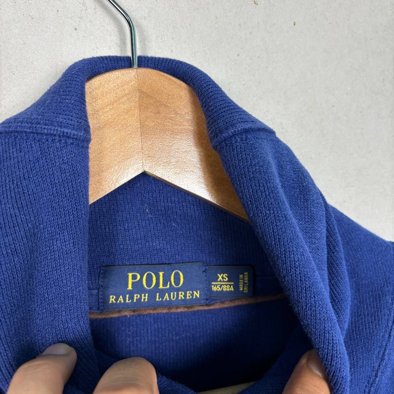 Polo Ralph Lauren Polo Ralph Lauren Shawl Neck Pullover Navy Sweatshirt Size US XS / EU 42 / 0 - 10 Thumbnail