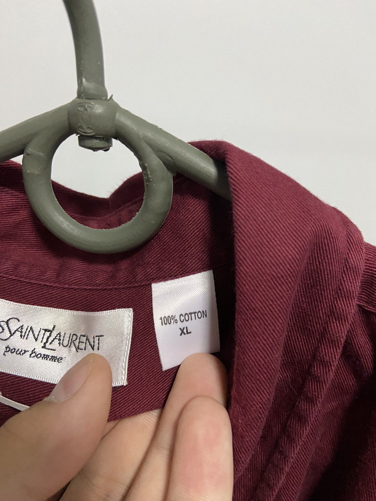 Vintage × Yves Saint Laurent Yves Saint Laurent overshot Vintage Button Ups Logo YSL Size US XL / EU 56 / 4 - 5 Thumbnail