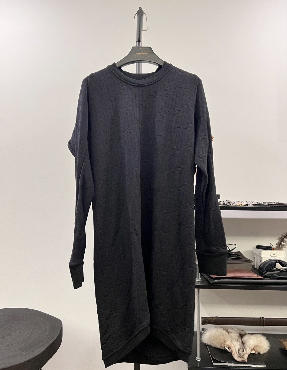11 By Boris Bidjan Saberi 11ByBBS Quilted Long Crewneck Sweatshirt Size US XL / EU 56 / 4 - 2 Thumbnail