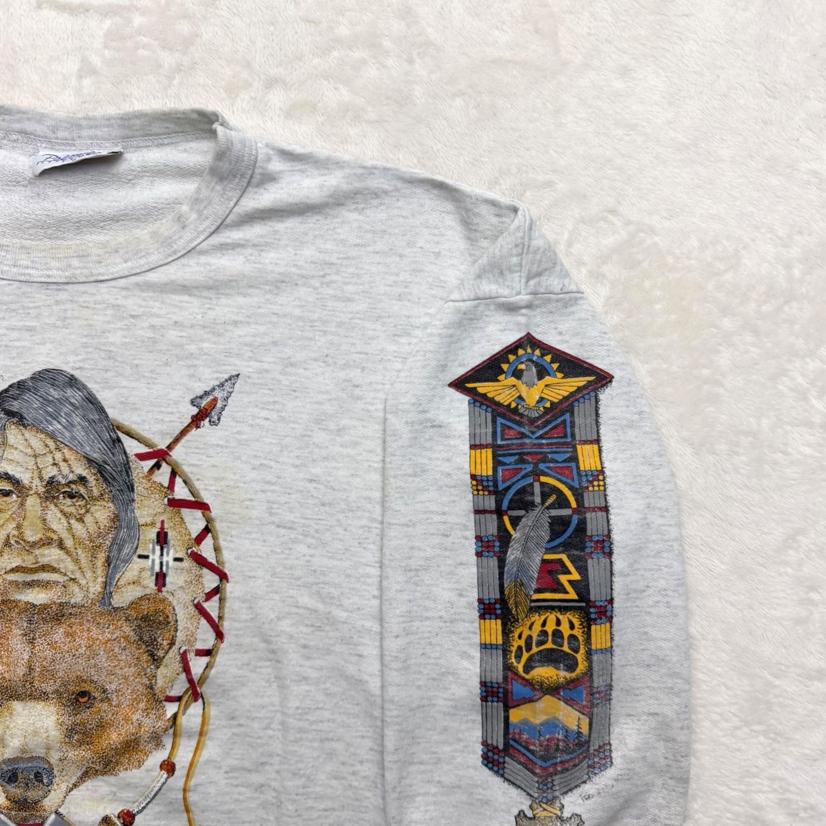 Native VINTAGE Premiere Canada Native Sweatshirt Mens Large Gray Fleeceware Size US L / EU 52-54 / 3 - 4 Thumbnail