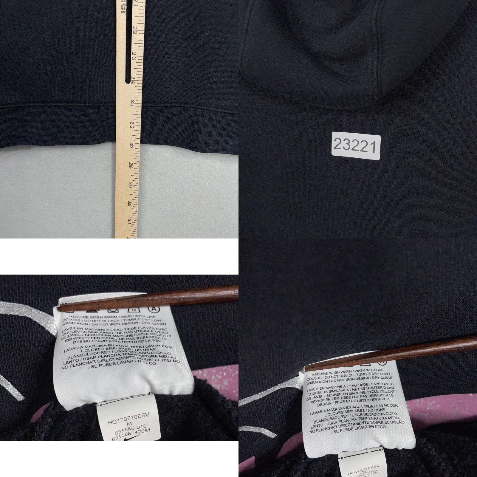 Nike Nike Hoodie Mens M Black Volleyball Graphic Pullover Fleece Sweatshirt Size US M / EU 48-50 / 2 - 9 Thumbnail