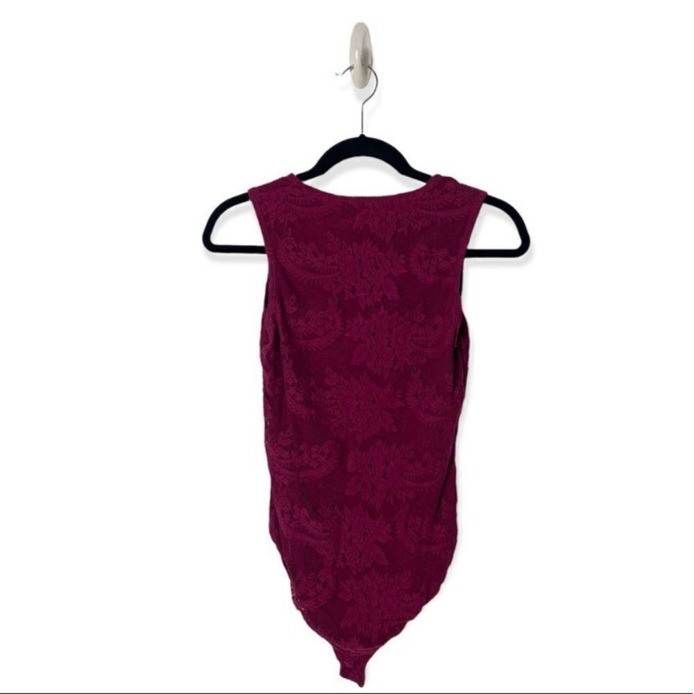 Other Shape FX Burgundy Lace Bodysuit Size S Size S / US 4 / IT 40 - 2 Thumbnail