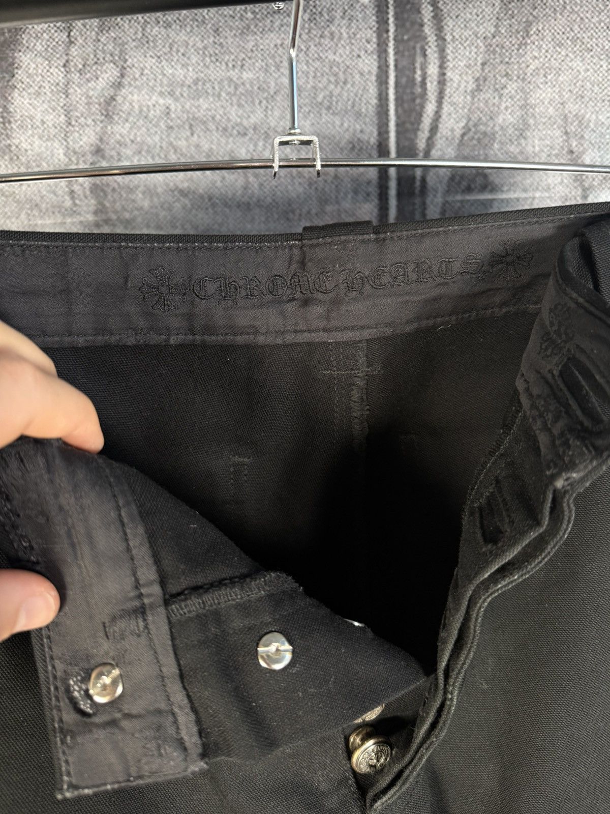 Chrome Hearts 🏁CLASSIC OG RELEASE🏁 .925 SILVER DOUBLE KNEE CARPENTER PANTS Size US 32 / EU 48 - 14 Thumbnail