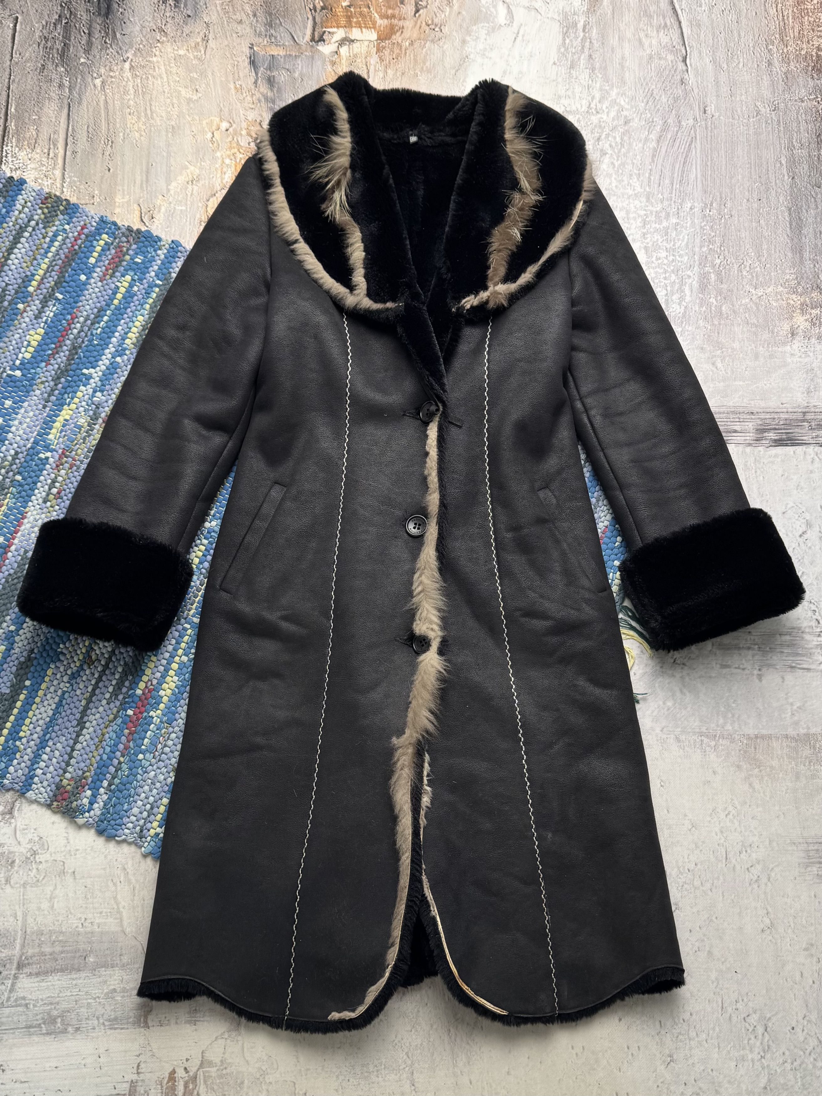 Vintage Vintage Faux Sheepskin Coat A8(V1)D15 Size S / US 4 / IT 40 - 1 Thumbnail