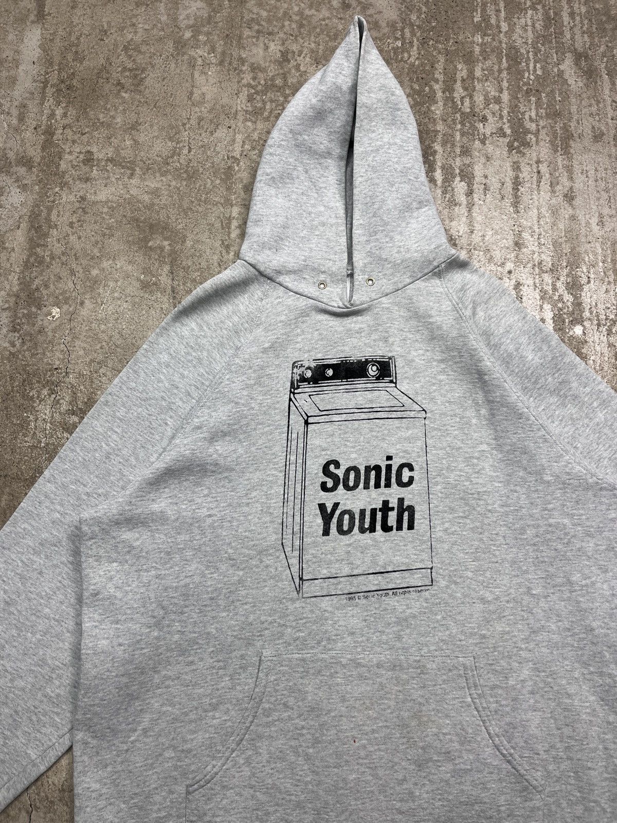 Band Tees 90s SONIC YOUTH WASH MACHINE LOGO RARE VINTAGE HOODIE - 1360 Size US XL / EU 56 / 4 - 3 Thumbnail