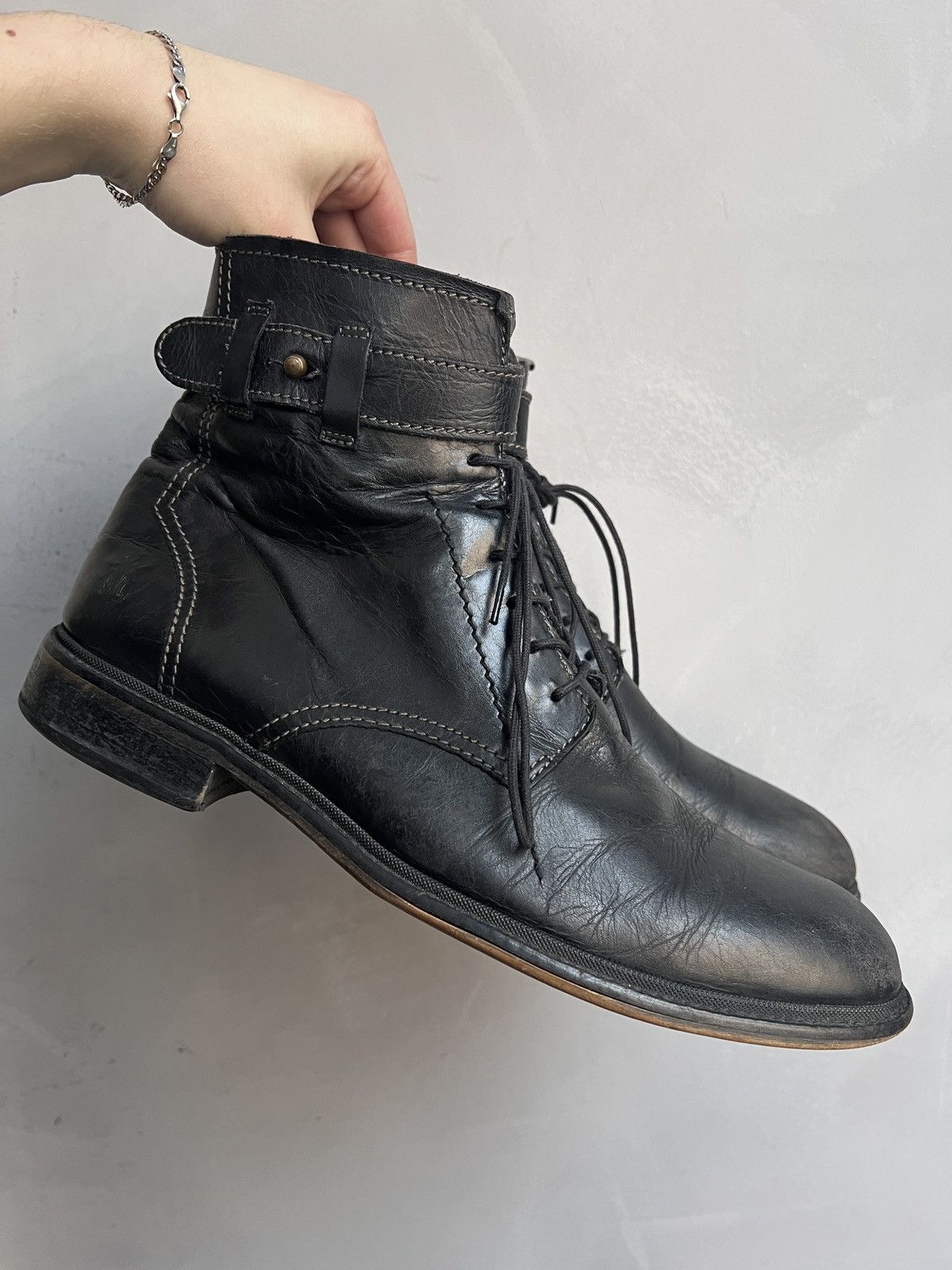 Fly London Fly London Leather Boots Black Avant Garde guidi Style Size US 10 / EU 43 - 1 Thumbnail