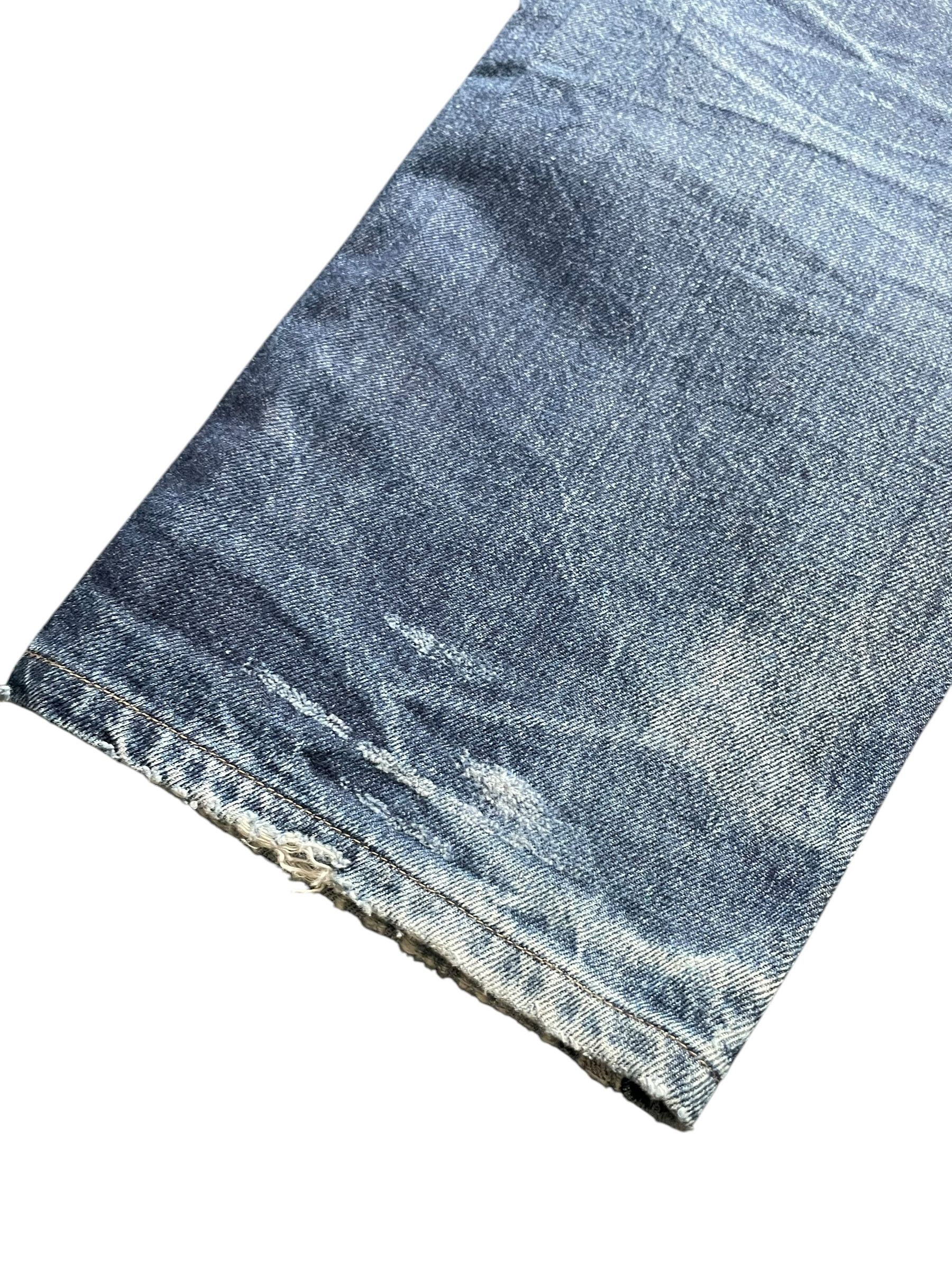 Japanese Brand Uniqlo Indigo Baggy Faded Denim Size US 36 / EU 52 - 16 Thumbnail