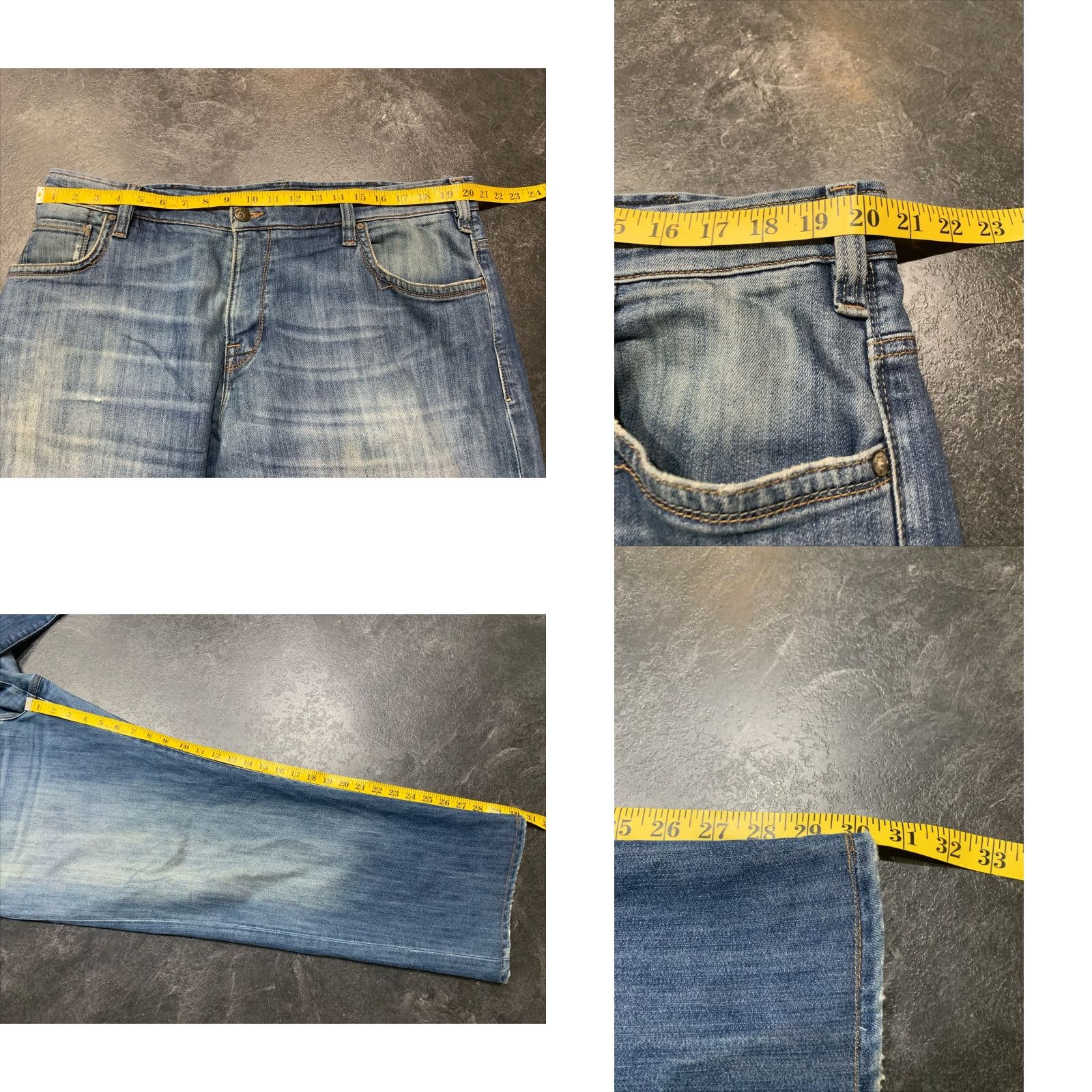 Vintage 34 Heritage Jeans Men's 40x32 Blue Mid Rise Relaxed Stretch Denim Classic Fit Size US 40 / EU 56 - 8 Thumbnail
