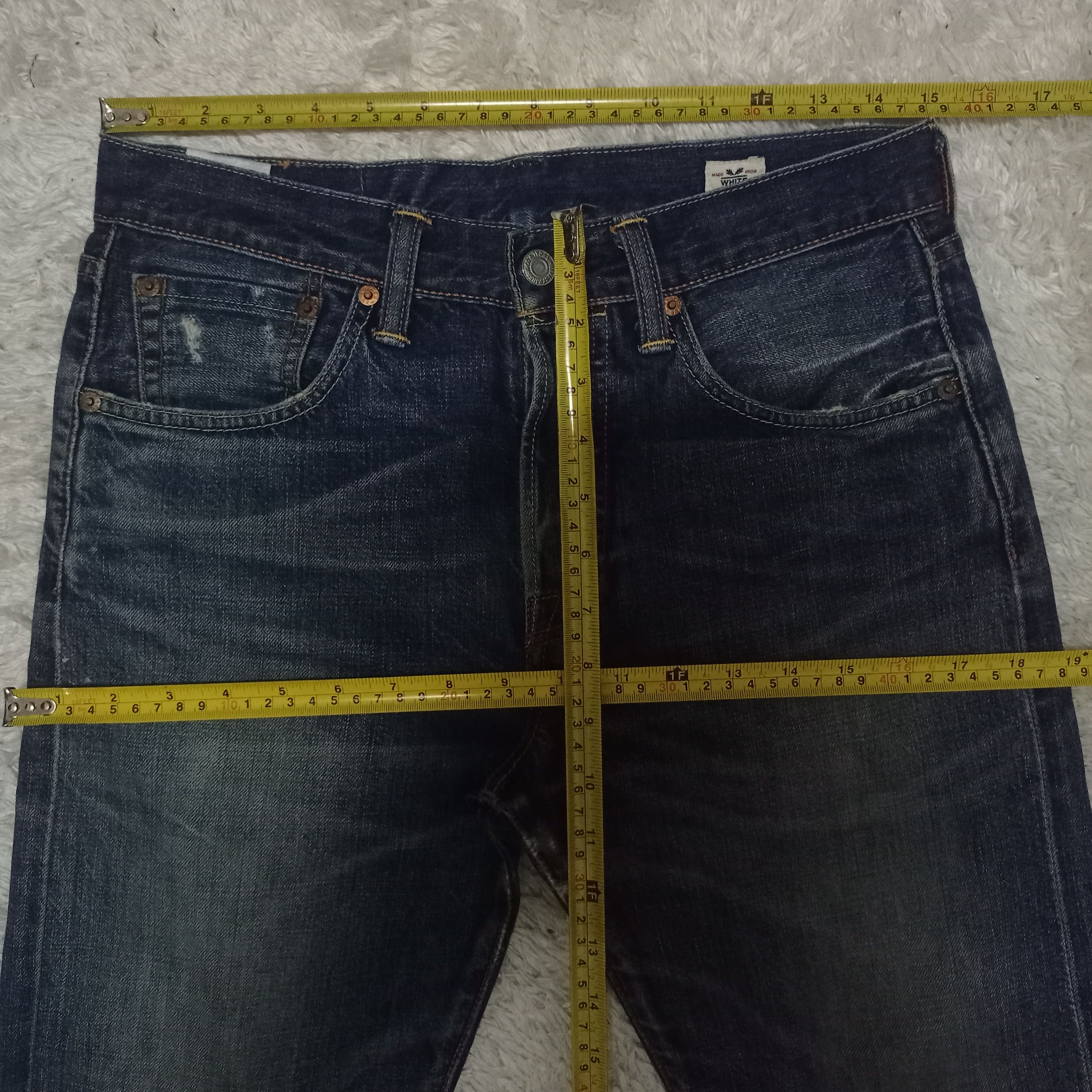 Levi's Vintage Levis 501 Selvedge V Stitch Distressed Jeans 30x28 Size US 30 / EU 46 - 9 Thumbnail