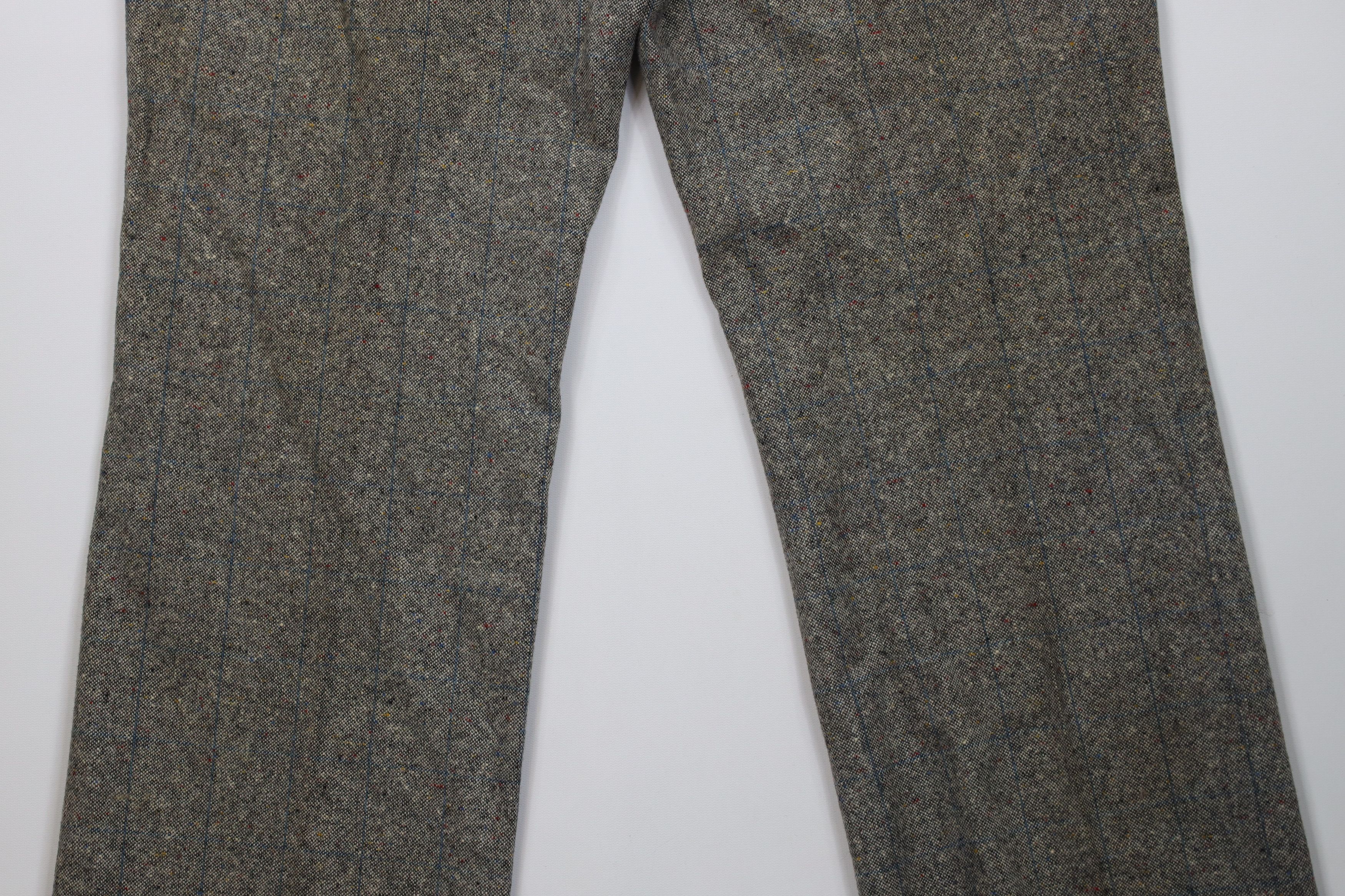 Vintage Vintage 60s Wool Tweed Buckle Back Bell Bottoms Pants USA Size US 38 / EU 54 - 10 Thumbnail
