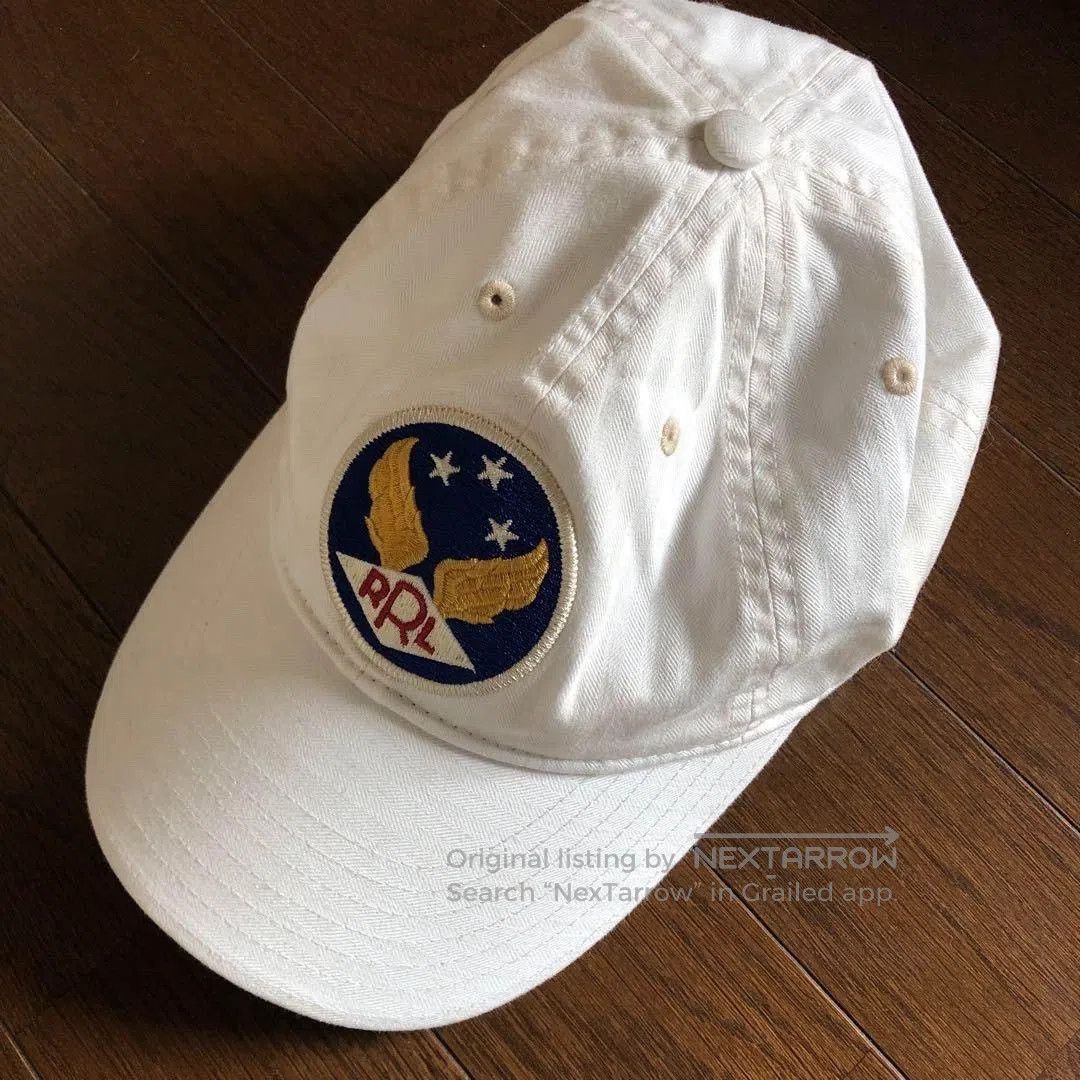 RRL Ralph Lauren RRL White Angel Wing Baseball Cap. Size ONE SIZE - 4 Thumbnail