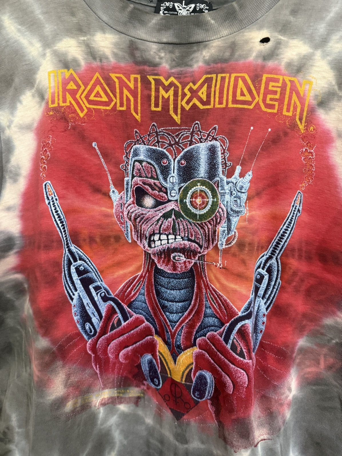 Iron Maiden 1987 Iron Maiden Somewhere In Time Tour T *Rare Size US L / EU 52-54 / 3 - 6 Thumbnail