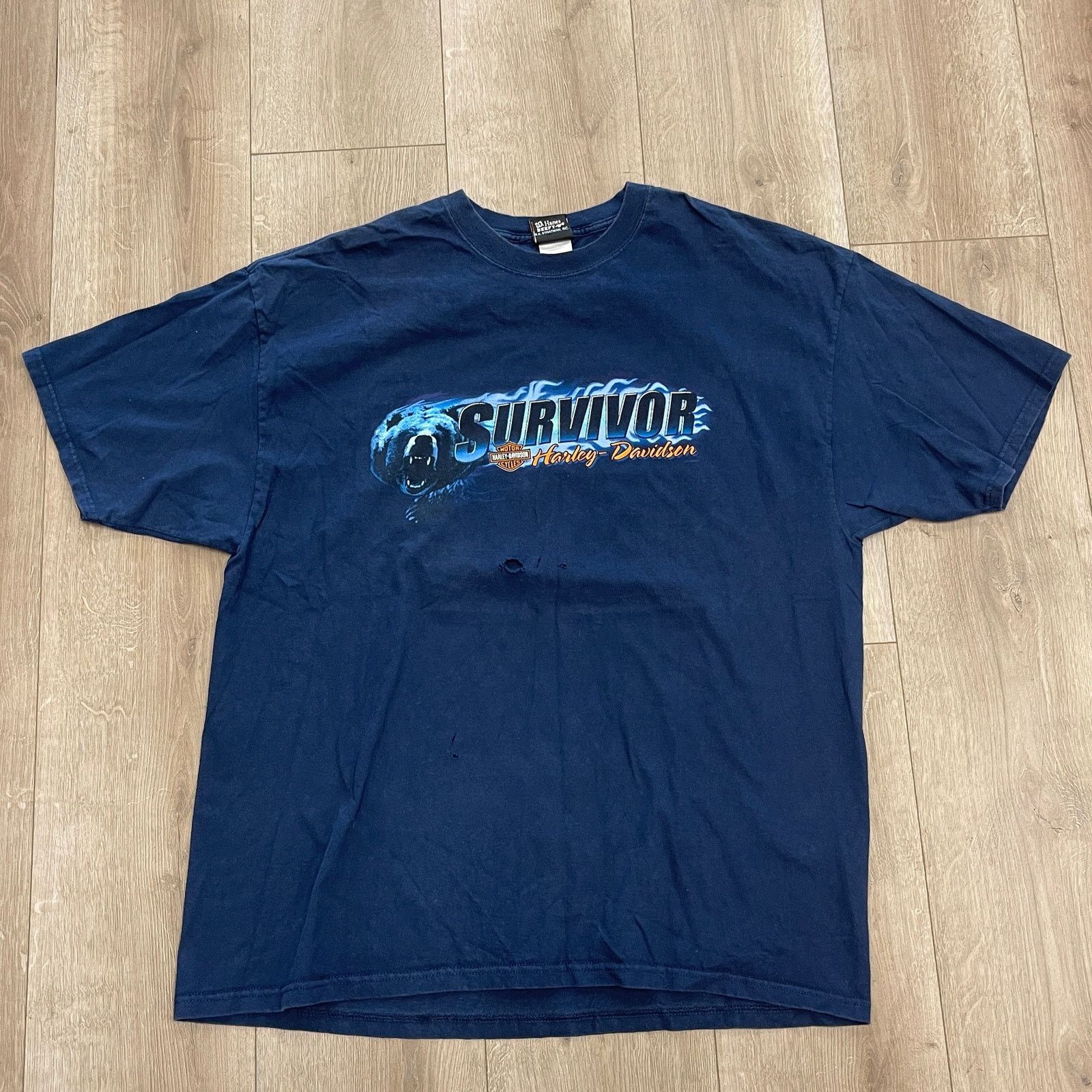 Harley Davidson 2002 Harley Davidson Survivor Bear Illinois Tee T Shirt 2XL Size US XXL / EU 58 / 5 - 1 Thumbnail