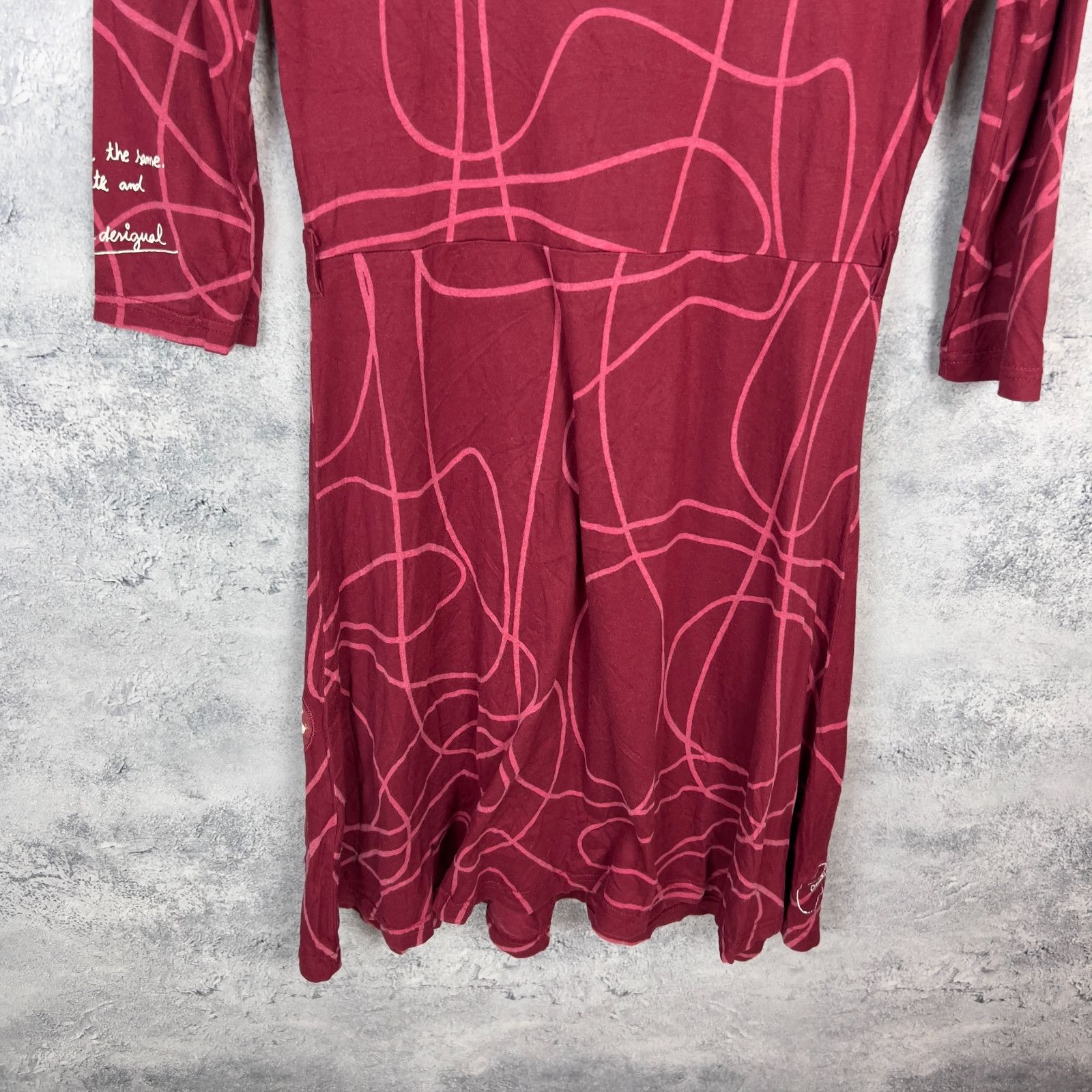 Desigual Desigual Women's Dress Red Size L Long Sleeve` Size L / US 10 / IT 46 - 8 Thumbnail