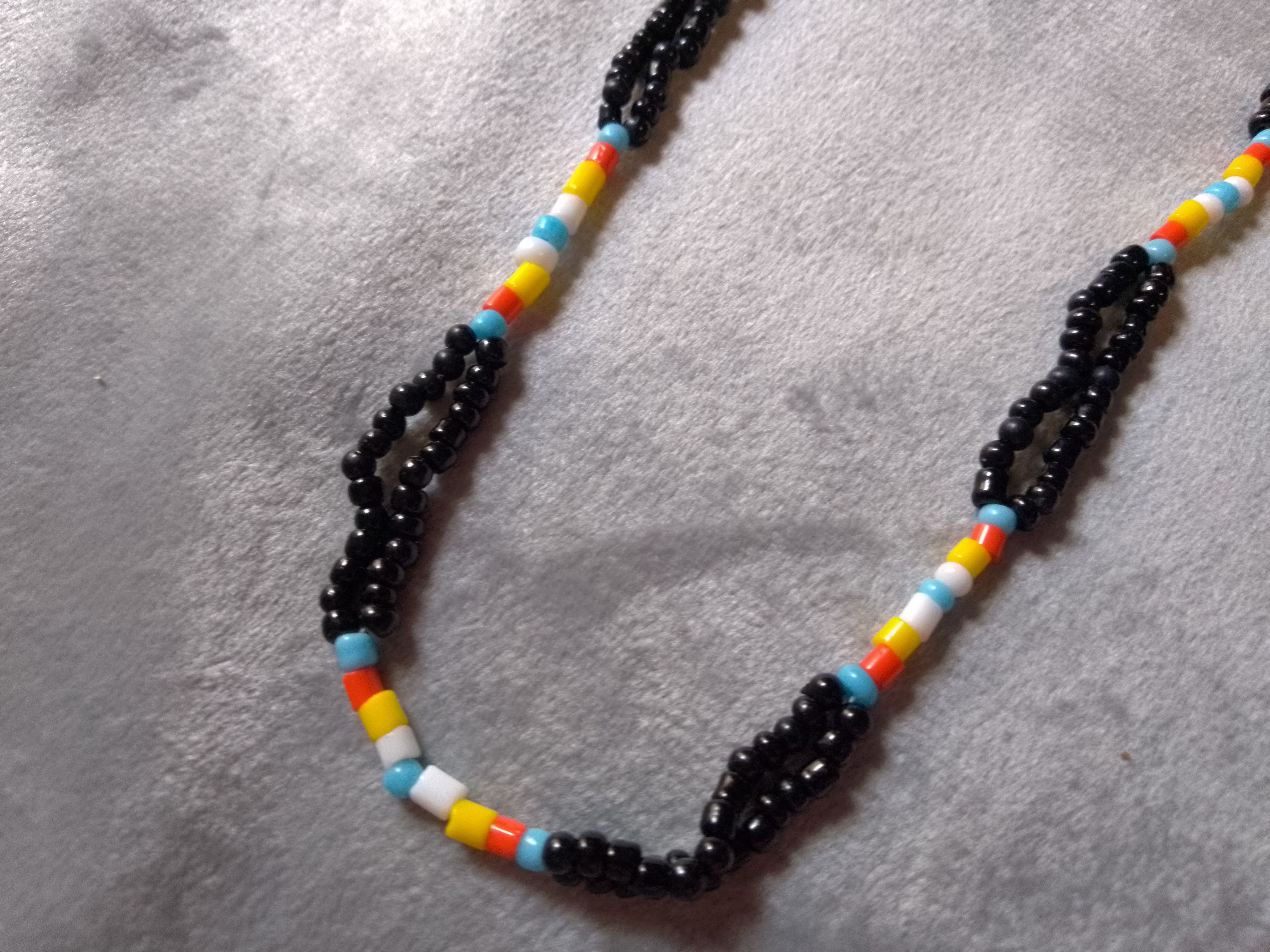 Handmade Earrings Bangs Black Ethnic. Necklace Native American Size ONE SIZE - 4 Thumbnail