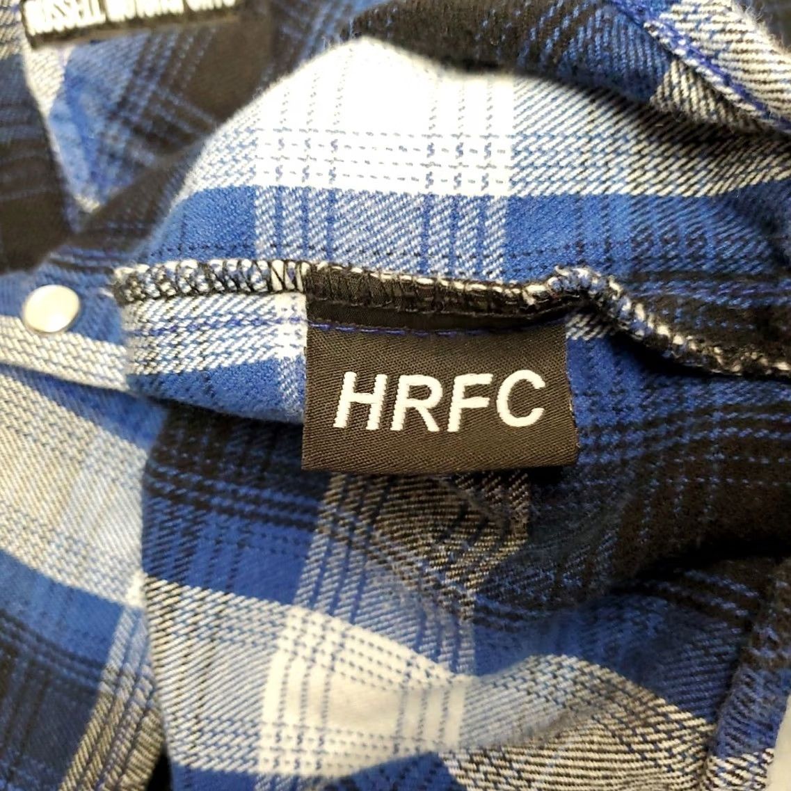 Vintage VTG Motorsports Shirt Mens L Blue Plaid Flannel Pearl Snap Western MT Missoula Denim? Size US L / EU 52-54 / 3 - 6 Thumbnail