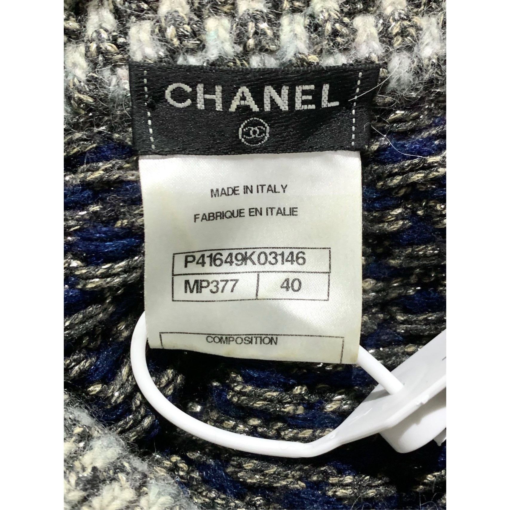 Chanel Chanel Womens Multicolor Jacquard Long-Sleeve Knit Dress Wit Size S / US 4 / IT 40 - 2 Thumbnail
