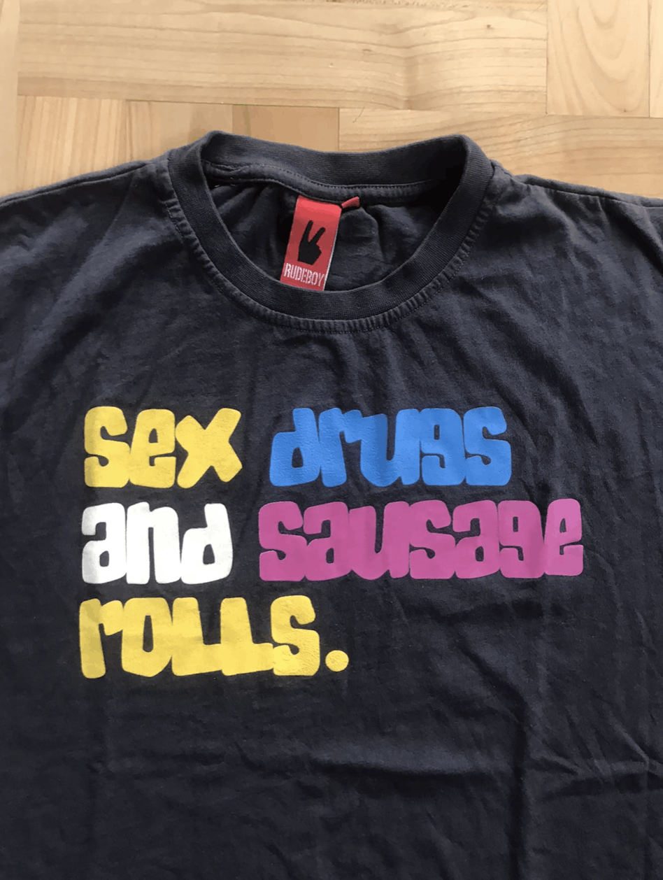 Vintage Sex Drugs And Sausage Rolls Tee vintage rare rudeboy Grailed
