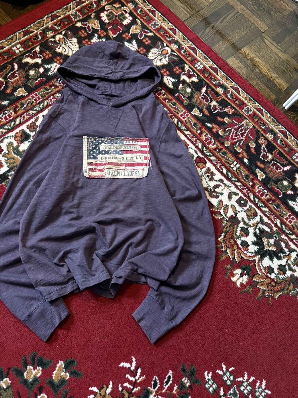 Polo Ralph Lauren Polo Ralph Lauren Denim & Supply Americana Flag Purple Hoodi Size US L / EU 52-54 / 3 - 3 Thumbnail