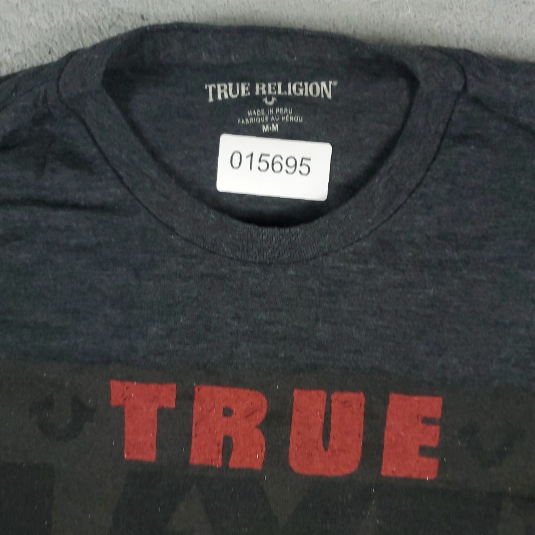 True Religion True Religion T Shirt Mens Size Medium Gray Short Sleeve Crew Neck Logo Cotton Blend Regular Adult Size US M / EU 48-50 / 2 - 2 Thumbnail