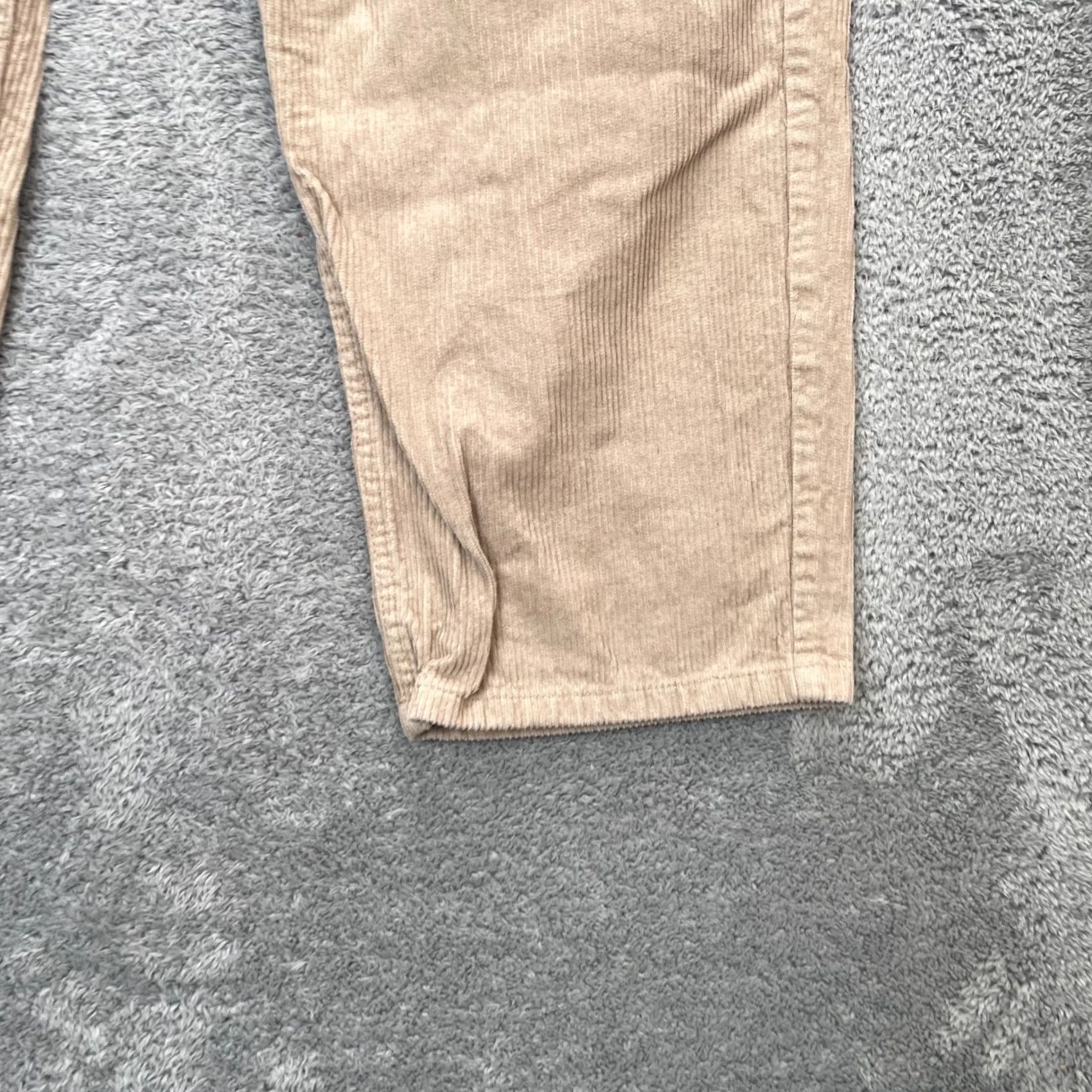 H&M H&M Pants Mens 38 Beige Corduroy Coupe Regular Straight Leg Baggy 5-Pocket Design Beige Cotton Flat Front Button Zipper Casual Size US 38 / EU 54 - 3 Thumbnail