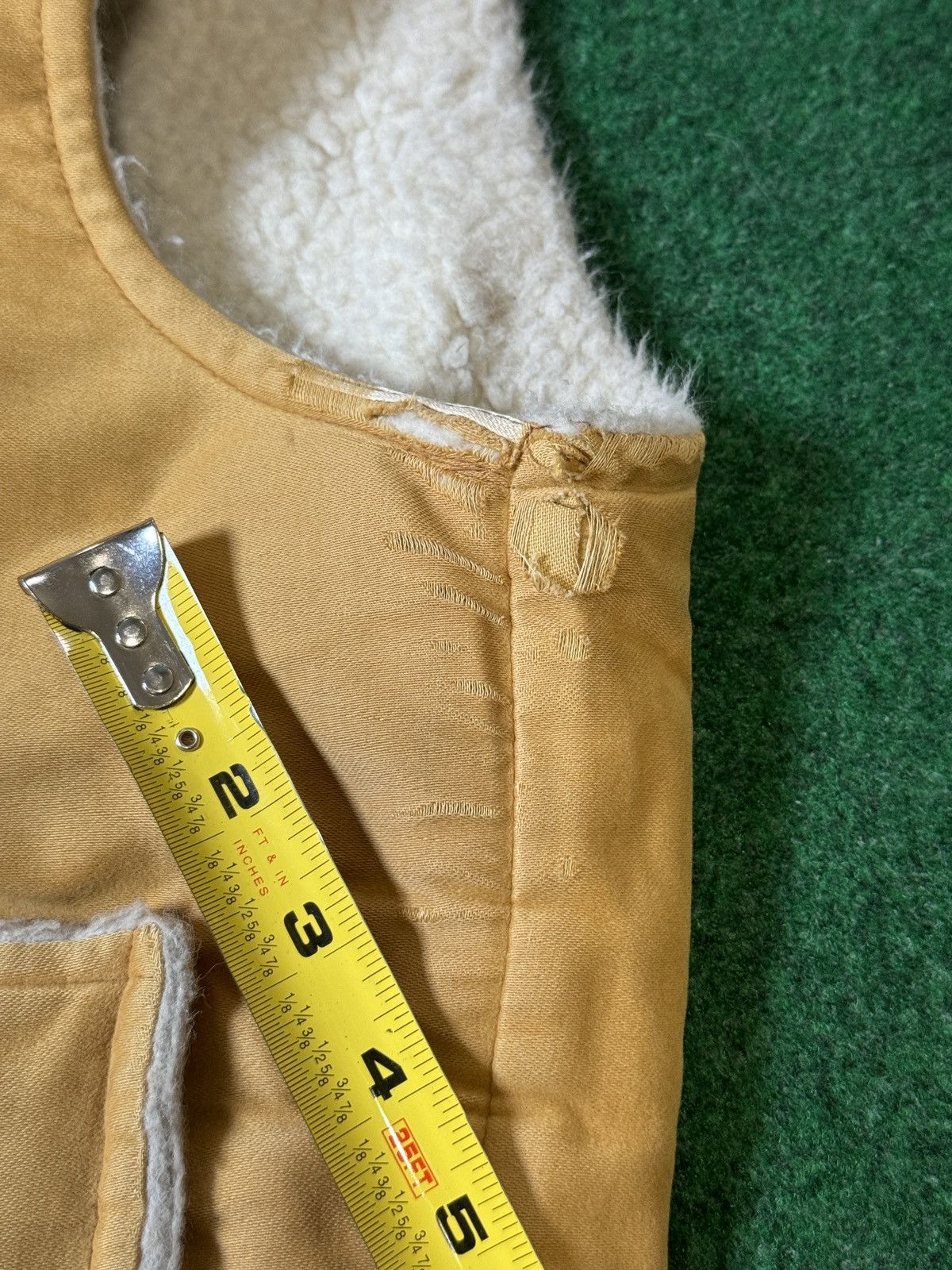 Vintage Vintage 60s 70s Talon Zipper Yellow Reversible Fleece Vest Size US S / EU 44-46 / 1 - 10 Thumbnail