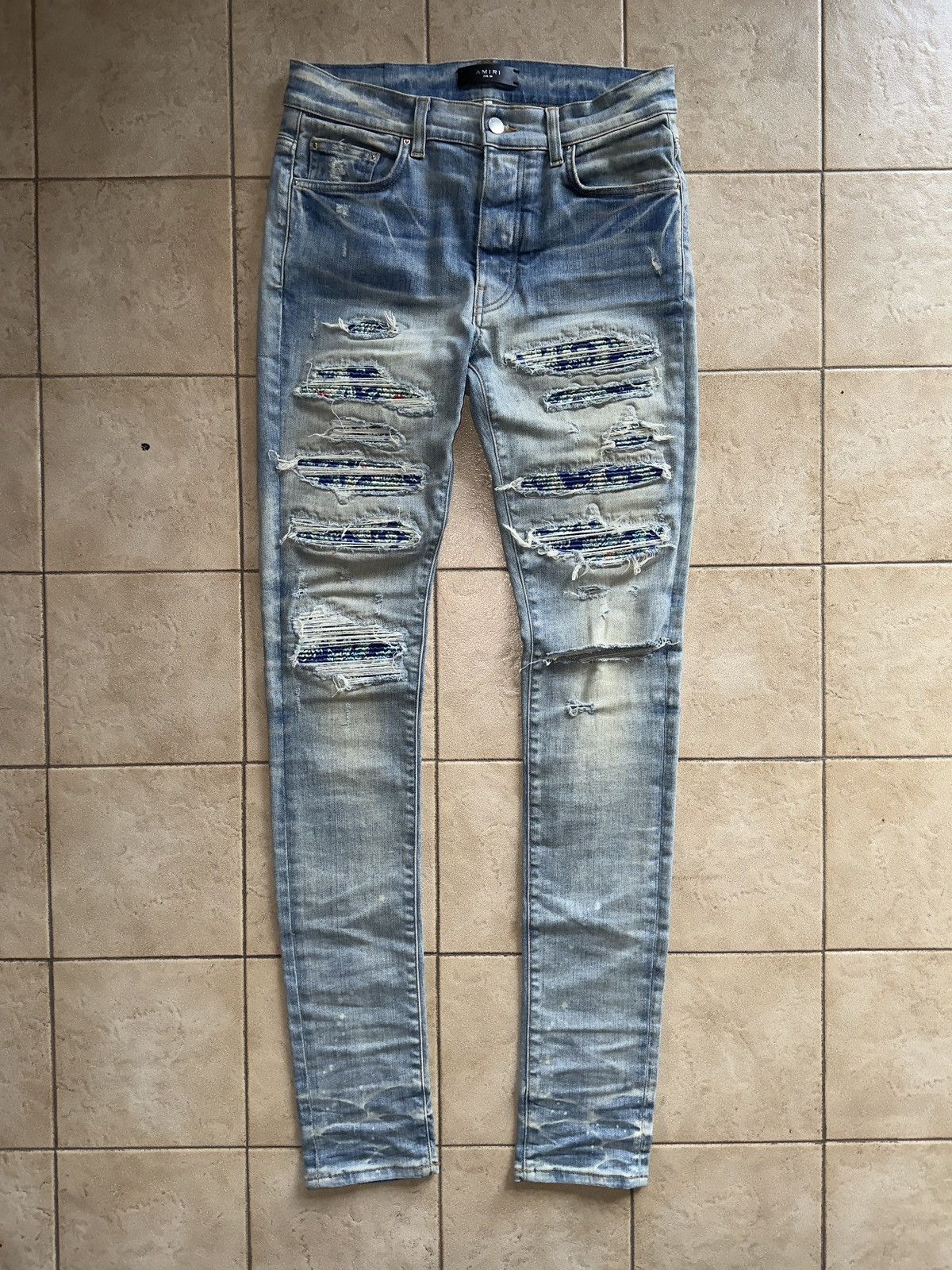 Amiri AMIRI Blue PJ Thrasher Jeans Size US 30 / EU 46 - 2 Thumbnail