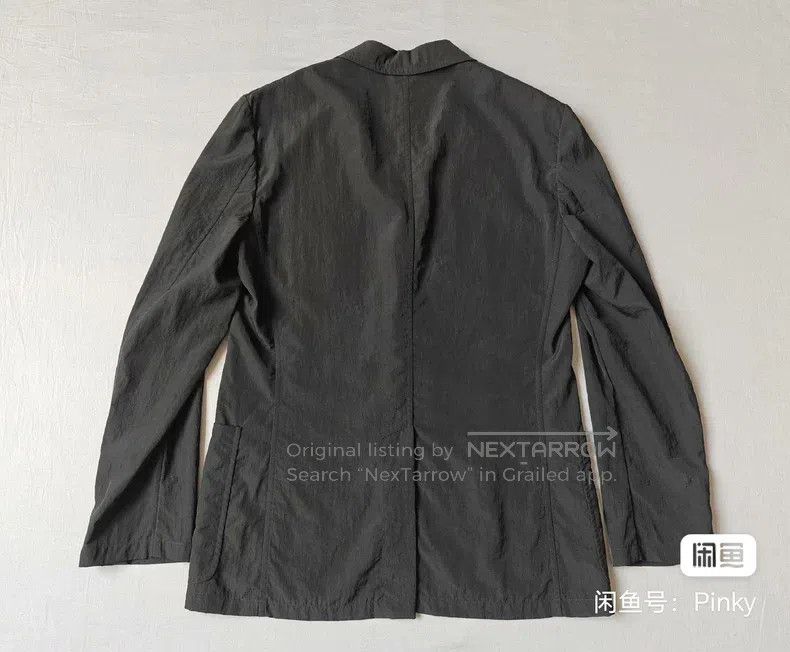 Other Hermes Casual suit jacket, black, nylon windbreaker fabric Size 48R - 6 Thumbnail