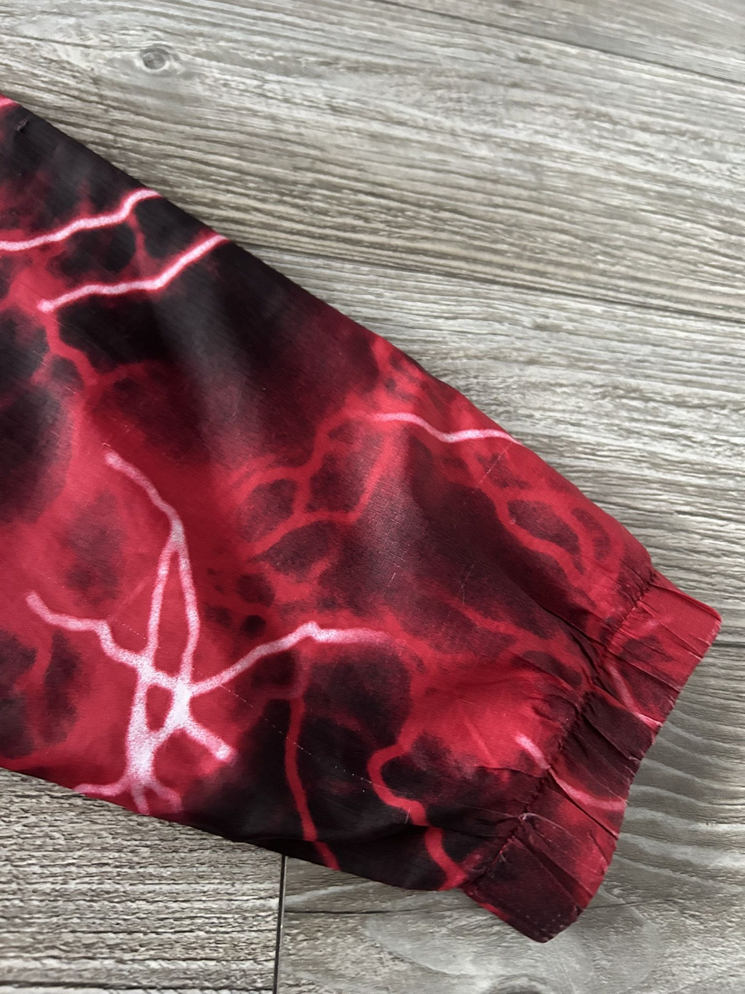 Nike Nike Windbreaker Jacket Red Lightning Print Hooded Vintage Size US S / EU 44-46 / 1 - 18 Thumbnail
