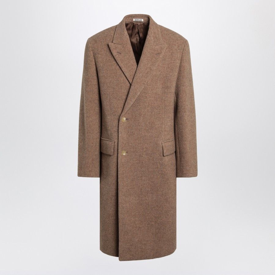 o1d2blof1224 Double-breasted Wool Coat in Beige