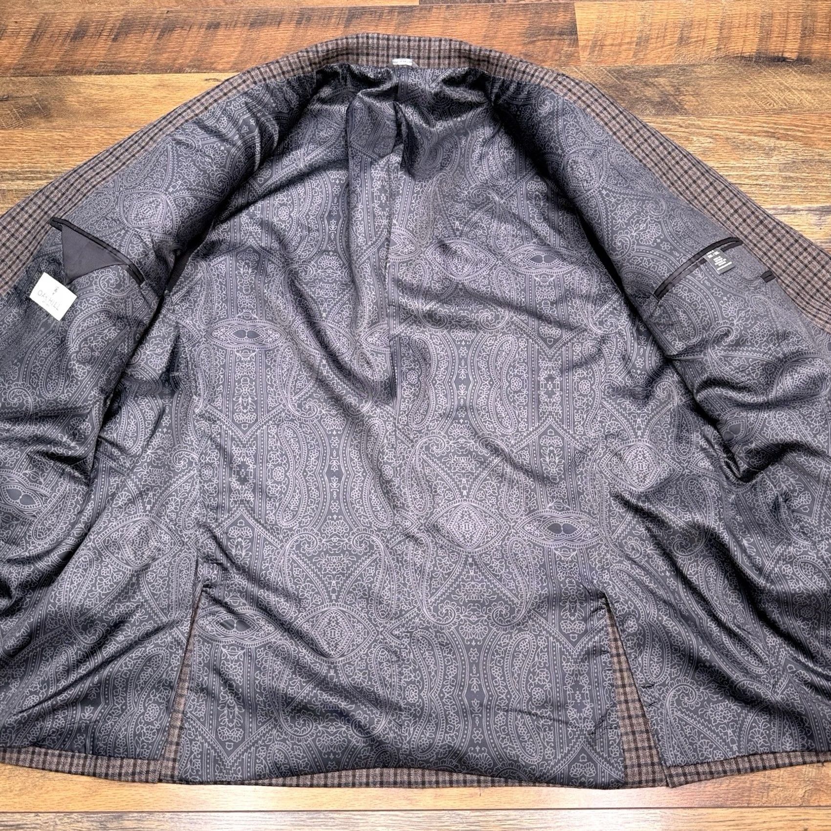Vintage Oak Hill Blazer 2XLT 50L 52L Tan Check Sport Coat - Vintage Size 50R - 3 Thumbnail