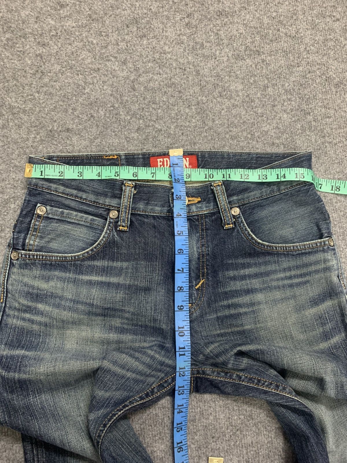 Le Grande Bleu (L.G.B.) FLARE EDWIN XV VINTAGE NICE FADED. Size US 31 - 5 Thumbnail