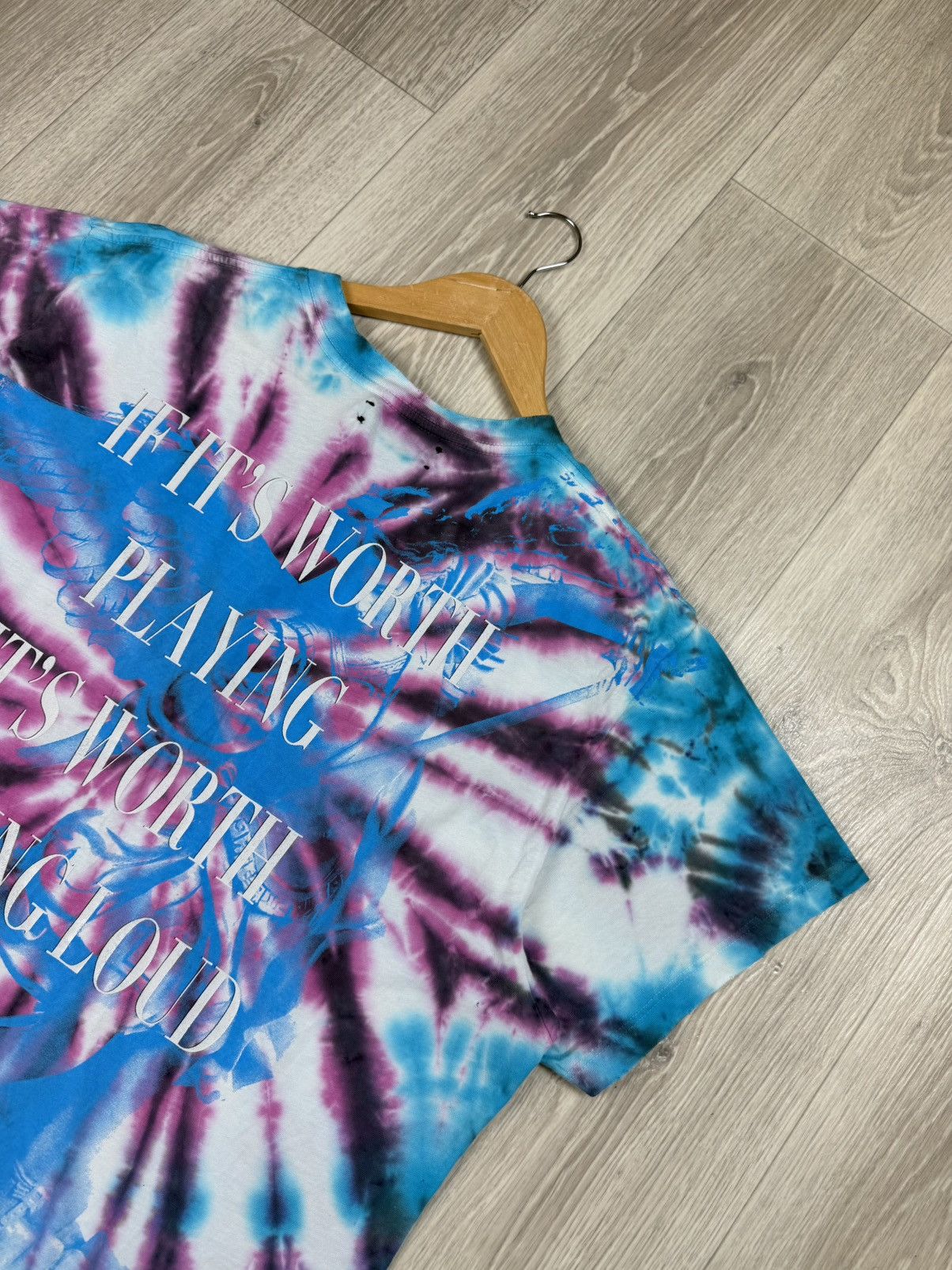 Amiri Amiri Distressed T-Shirt TIE DYE SKULL Size L Size US L / EU 52-54 / 3 - 11 Thumbnail