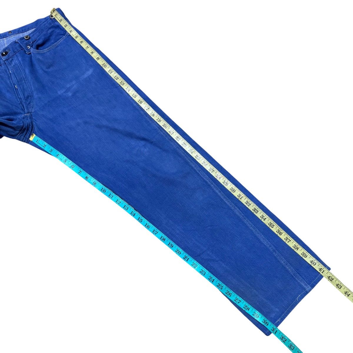 Heller's Cafe × Warehouse Vintage Heller's Cafe Denim Selvedge Jeans Size US 34 / EU 50 - 16 Thumbnail