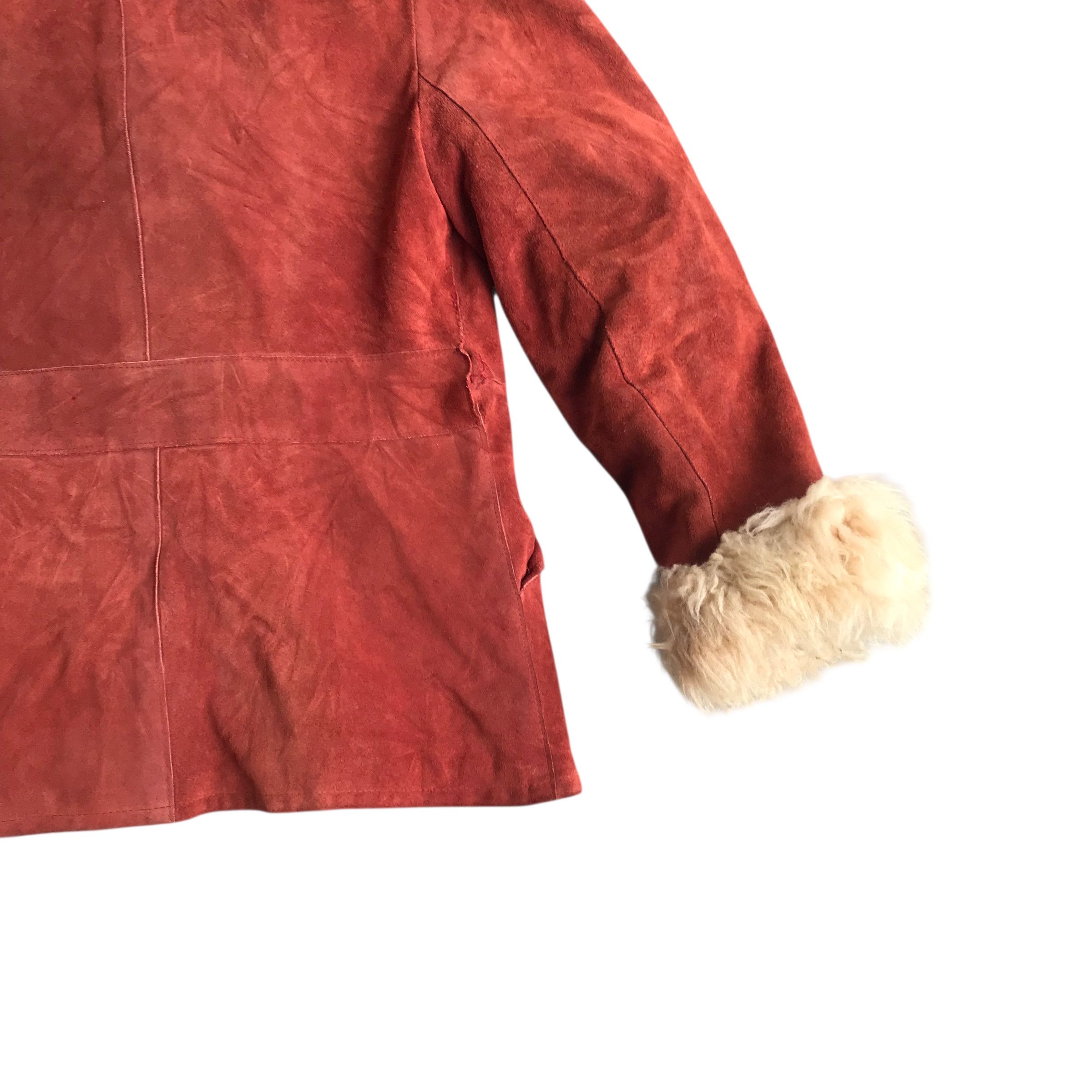 GOA Rare Saga Fox Faux Fur Suede Leather jacket Size US S / EU 44-46 / 1 - 8 Thumbnail