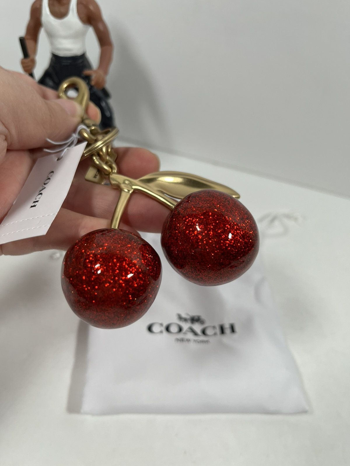 Coach NWT COACH Cherry Red Gold Keychain Bag Size ONE SIZE - 1 Thumbnail