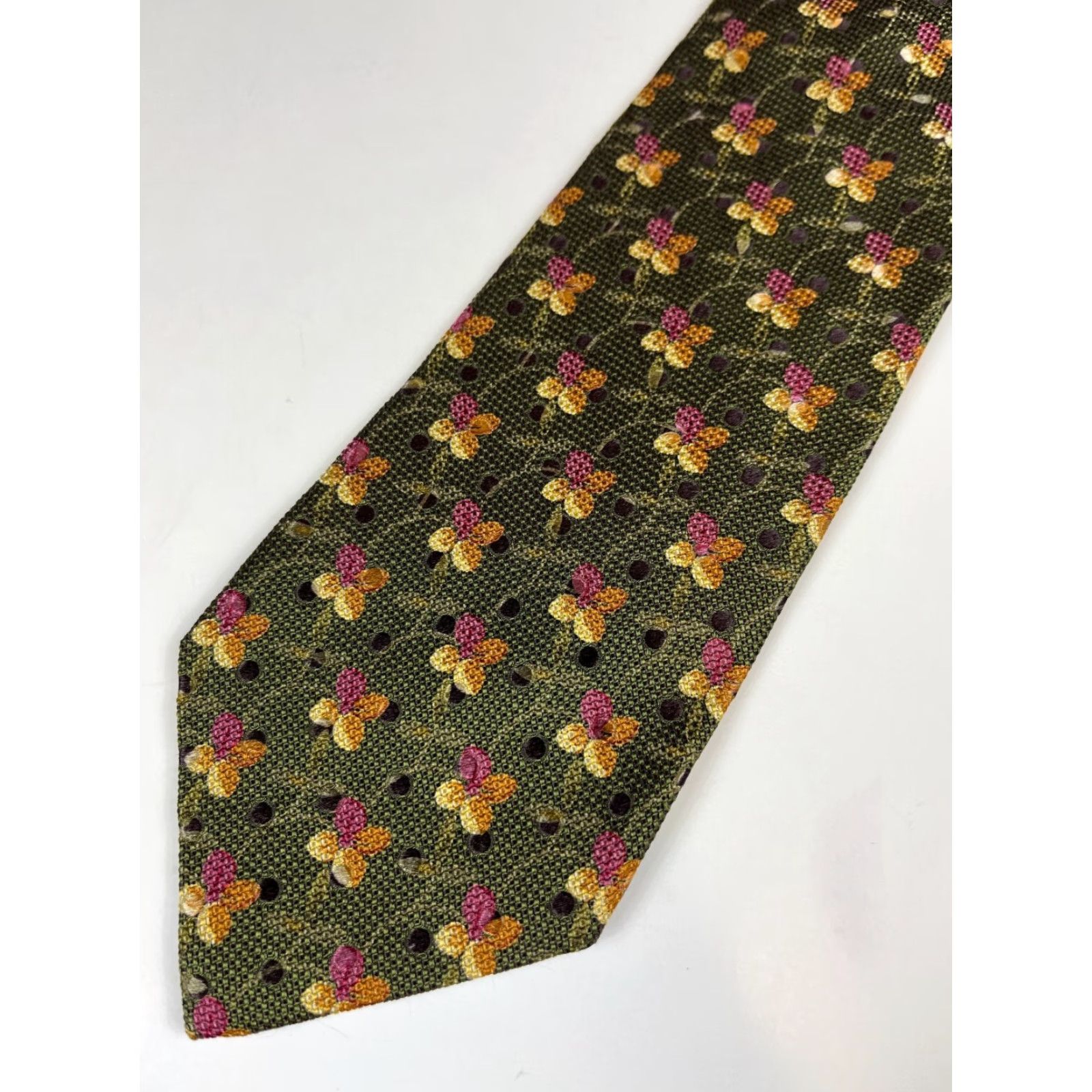 Ermenegildo Zegna VINTAGE Ermenegildo Zegna Men's Luxury Silk Tie Floral Made in Italy Size ONE SIZE - 2 Thumbnail
