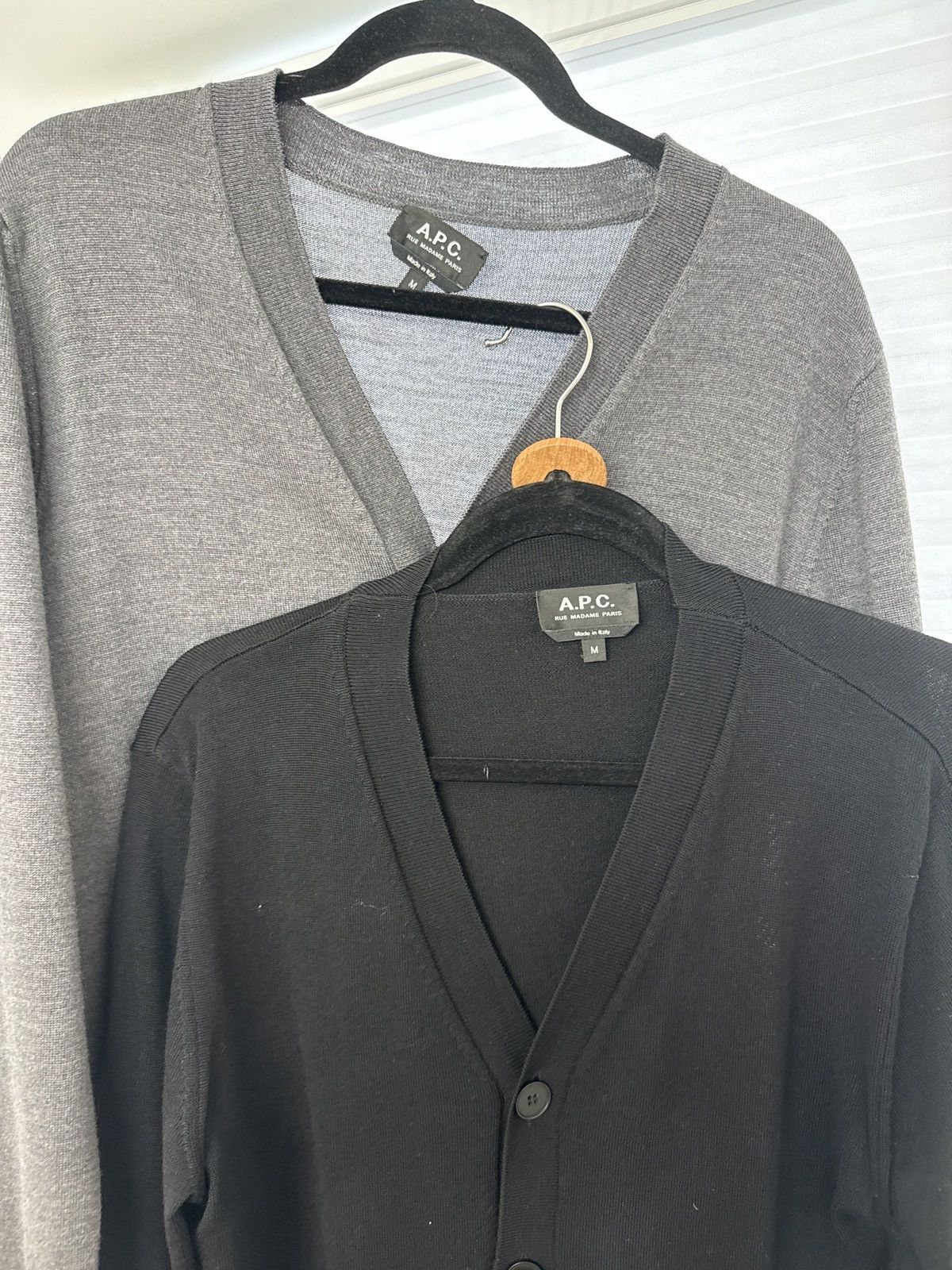 A.P.C. Black and grey cardigan combo Size US M / EU 48-50 / 2 - 1 Preview