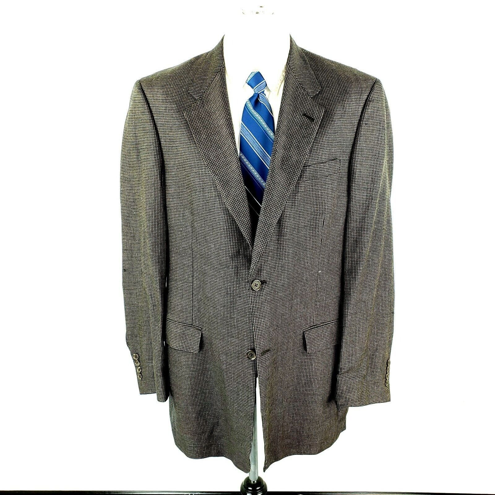 Hart Schaffner Marx Hart Schaffner Marx Gold Trumpeter Wool 2 Button Blazer 42L Size 42L - 3 Thumbnail