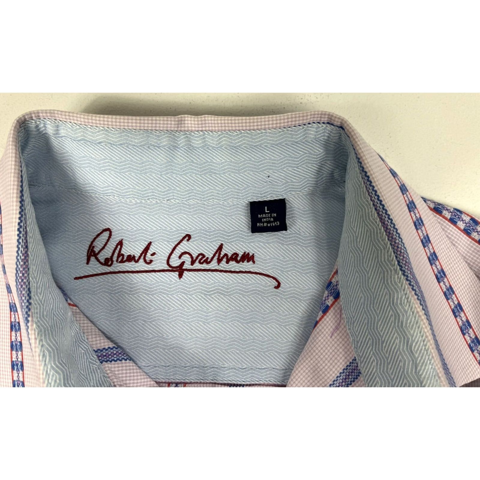 Robert Graham Robert Graham Button-Up Shirt Striped Mens L Multicolor 100% Cotton Casual Shirt Size US L / EU 52-54 / 3 - 6 Thumbnail