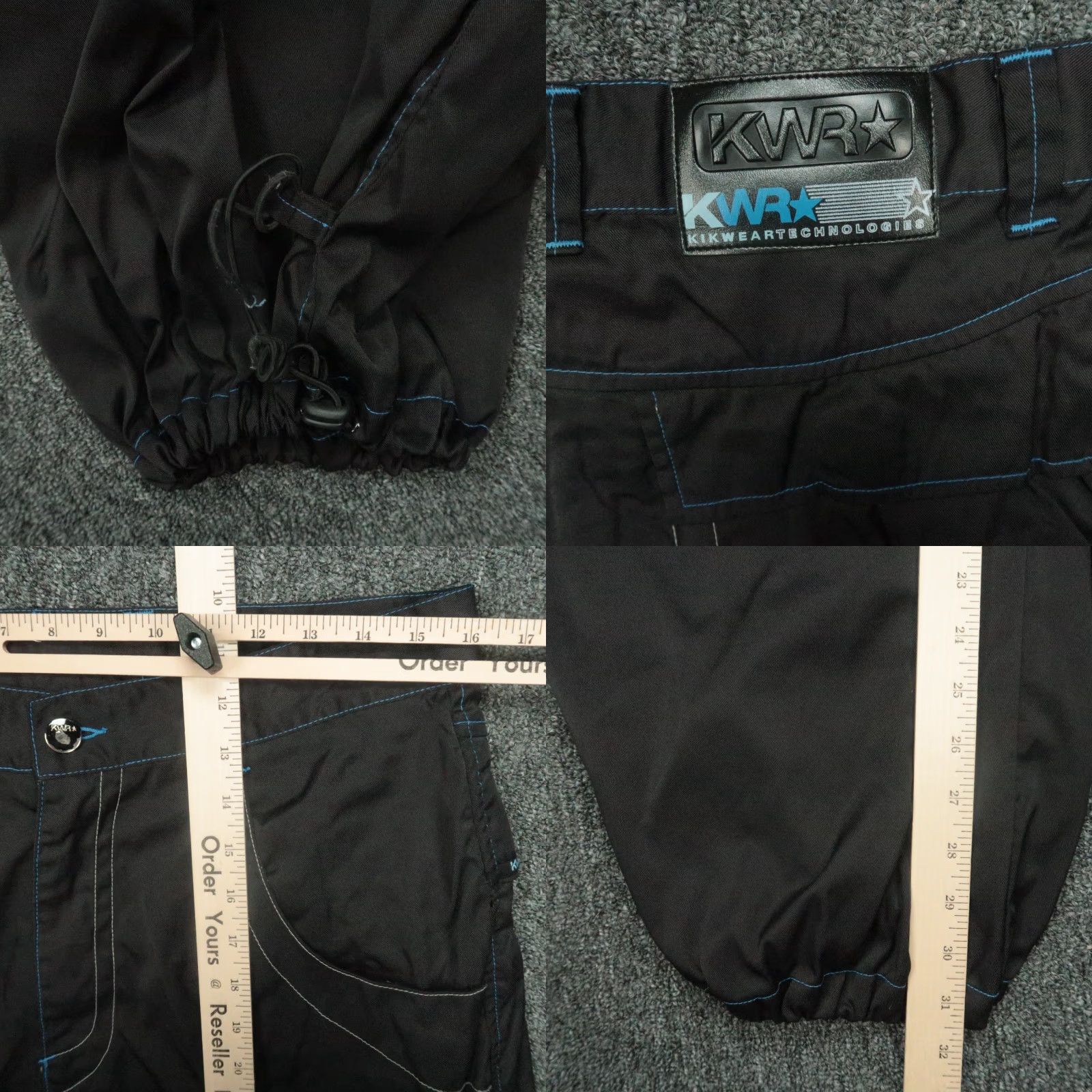 Vintage VINTAGE Kikwear Pants Men 32x32 Black Nylon Cargo Baggy Skater Y2K Pants Mens Size US 32 / EU 48 - 8 Thumbnail